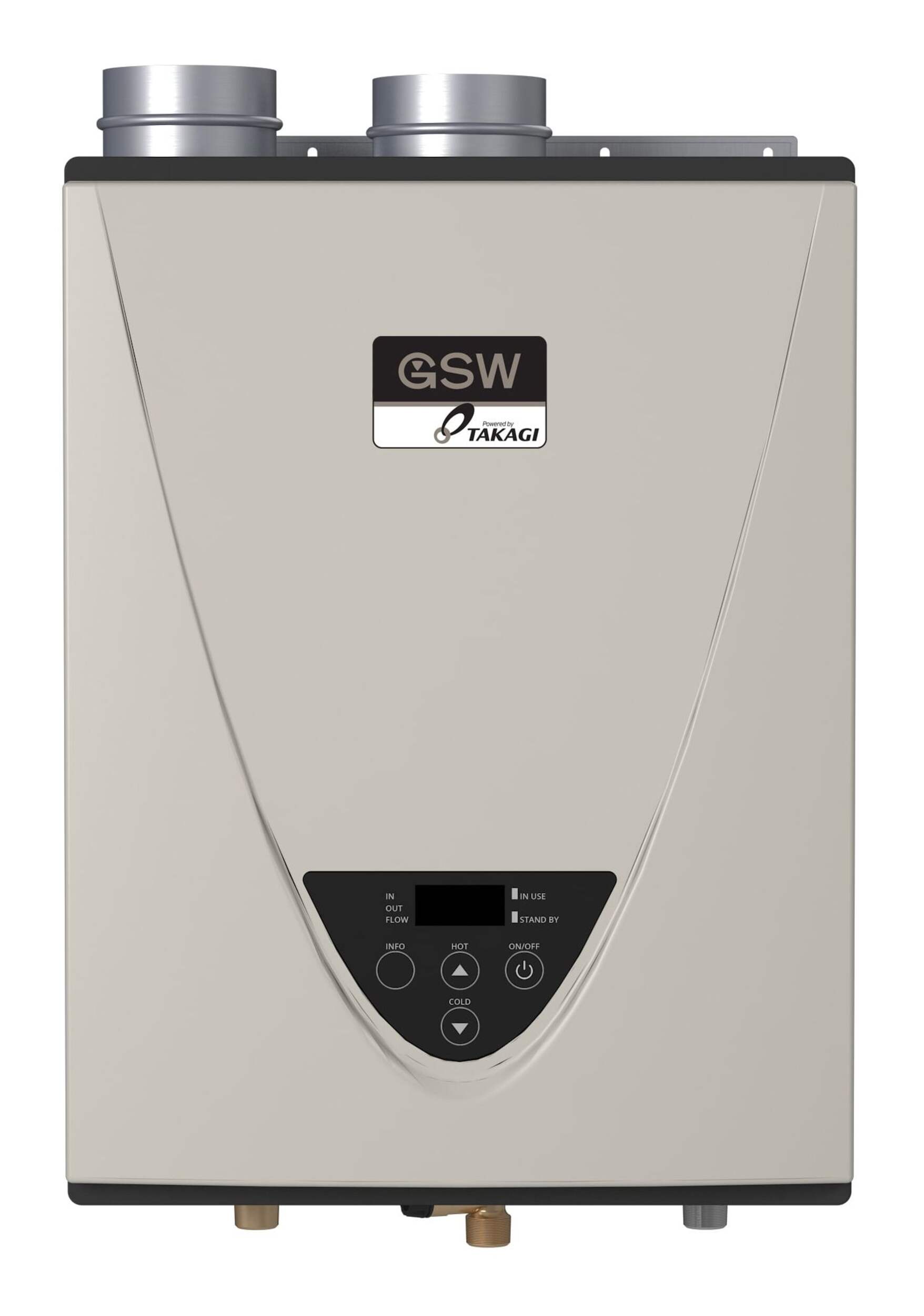 GSW GSWT-540H-N 199,000-BTU Tankless Natural Gas Water Heater, Off-white
