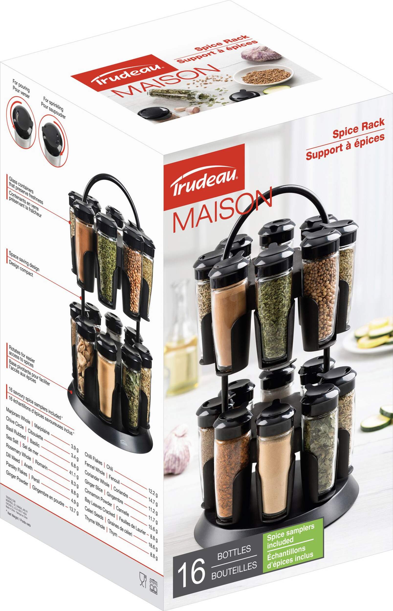 Trudeau Maison 16-Bottle Spice Rack