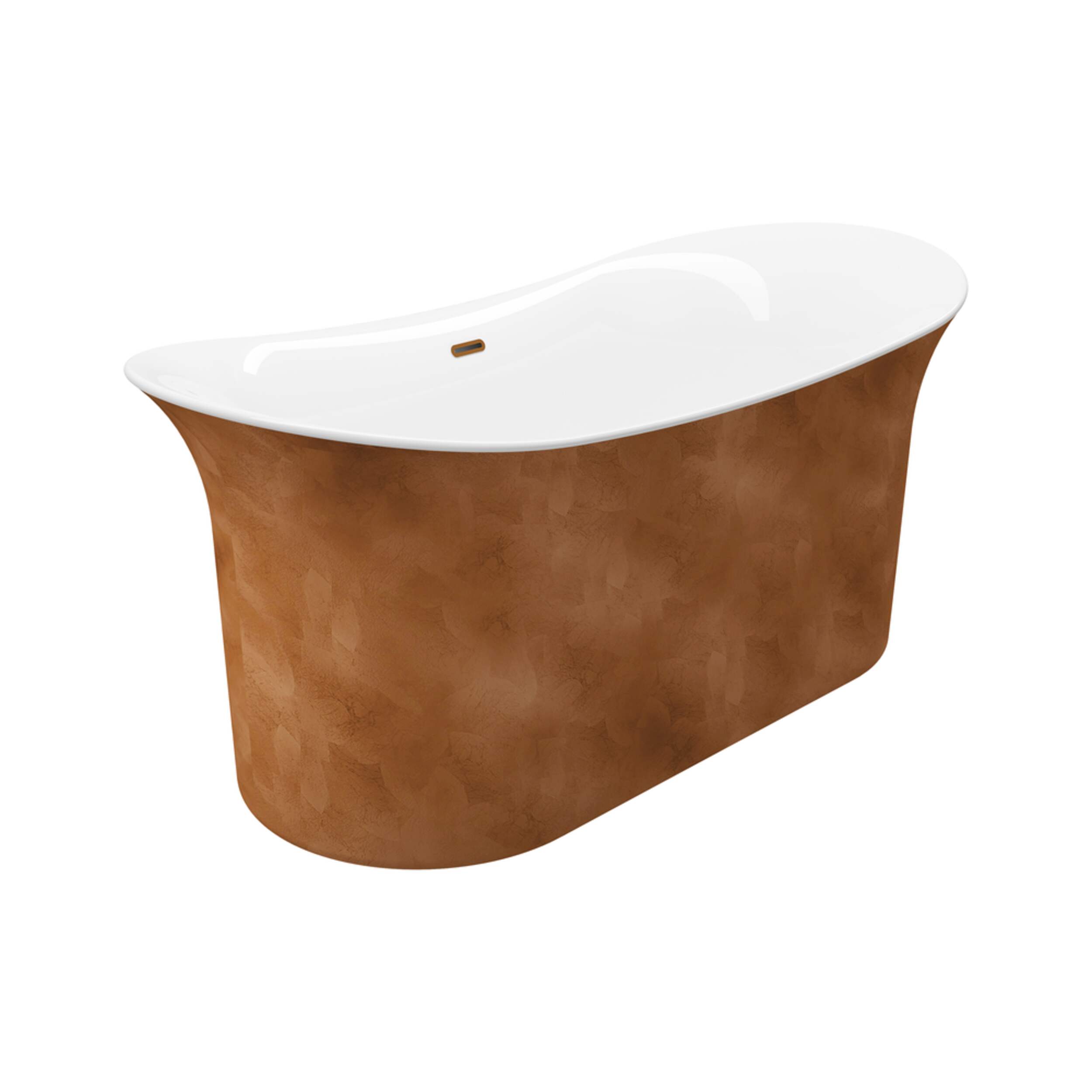 A&E Bath Milana Artistic Acrylic Freestanding Bathtub with Adjustable Feet, Assorted Colours, 66-in