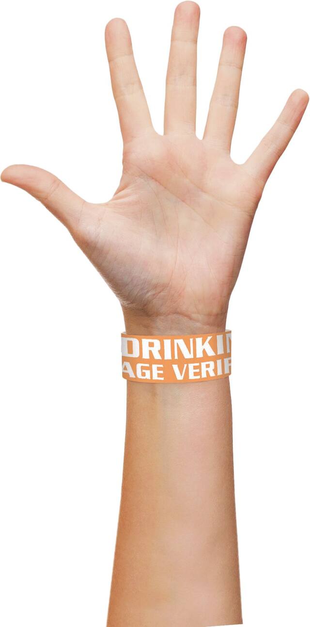 Orange Waterproof Wristbands, 500-pk