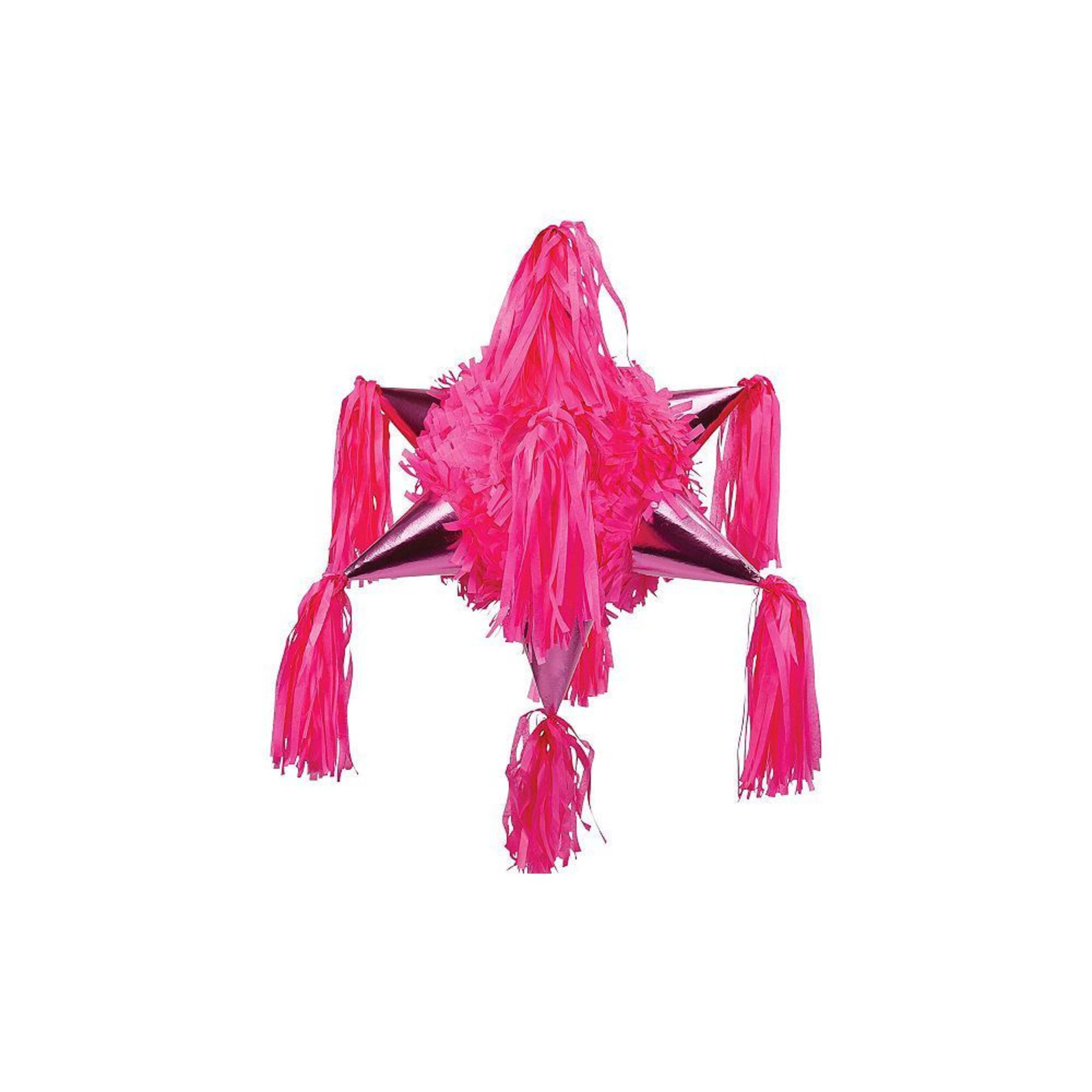 8-Point Star Pinata Hanging Decoration, Assorted Colours, 24-in, Holds 10lb of Pinata Filler, for Birthday Parties