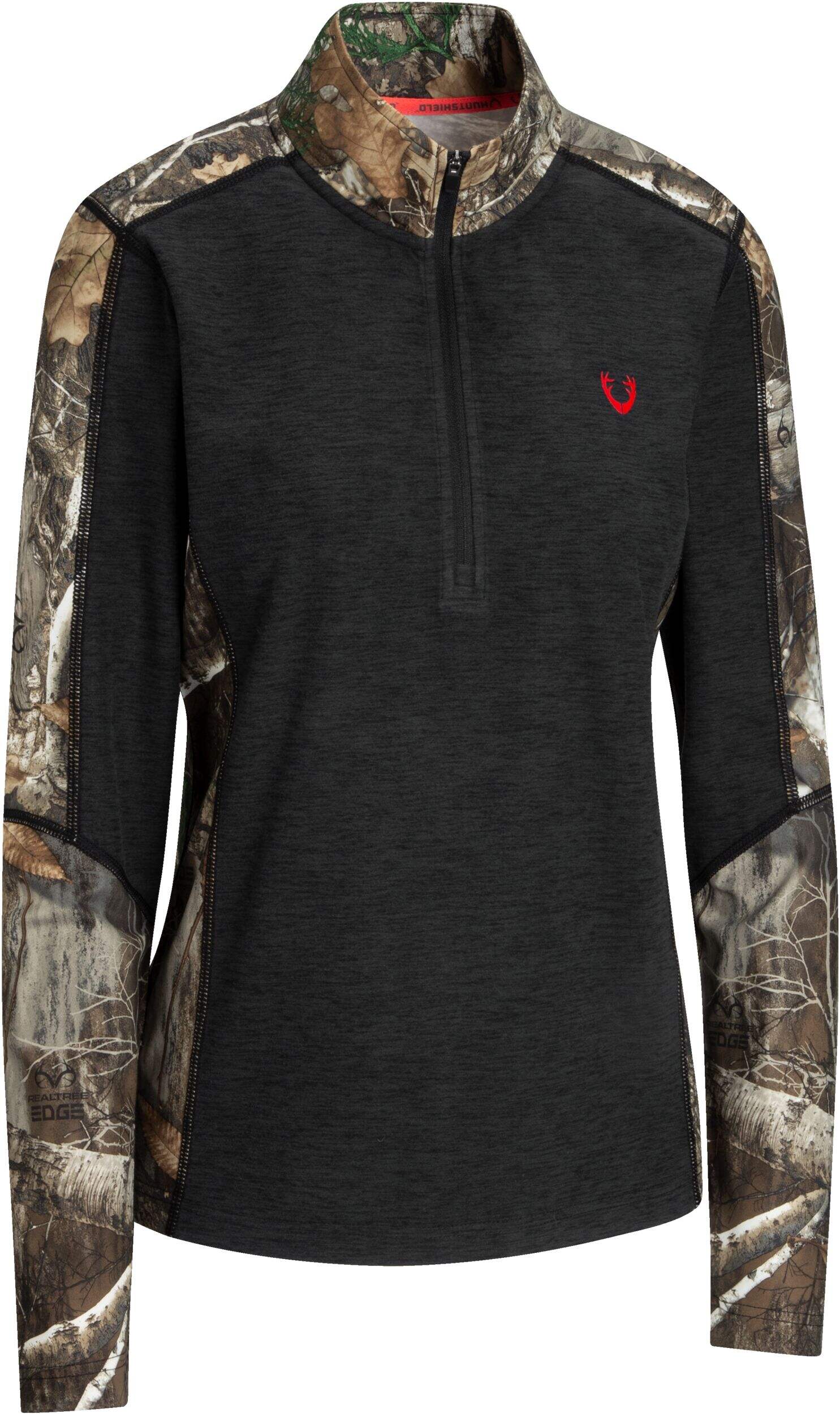 Huntshield Women's 1/4 Zip Long Sleeve Baselayer Top