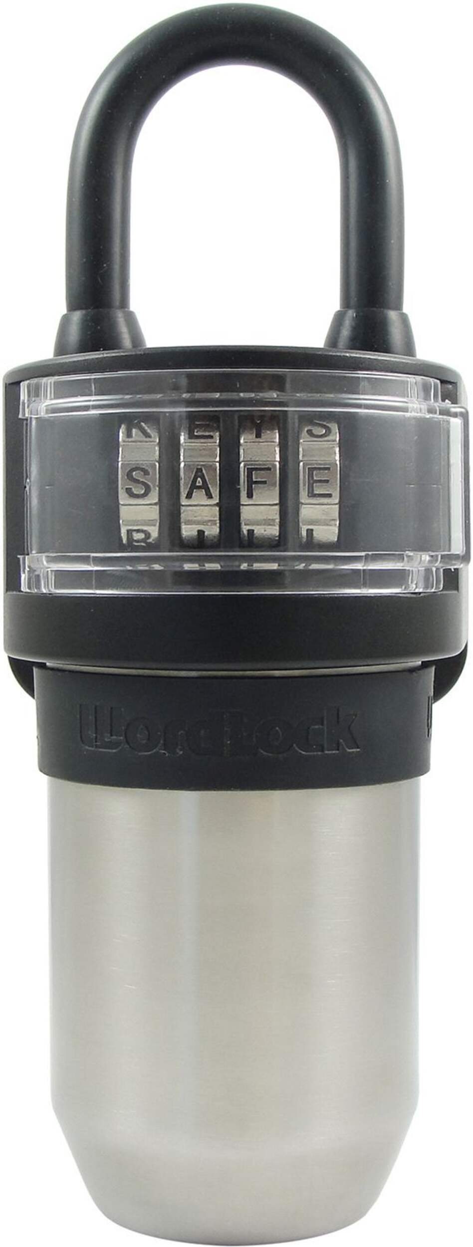 Wordlock Stainless-Steel Resettable Word-Combination 4-Dial Key Safe