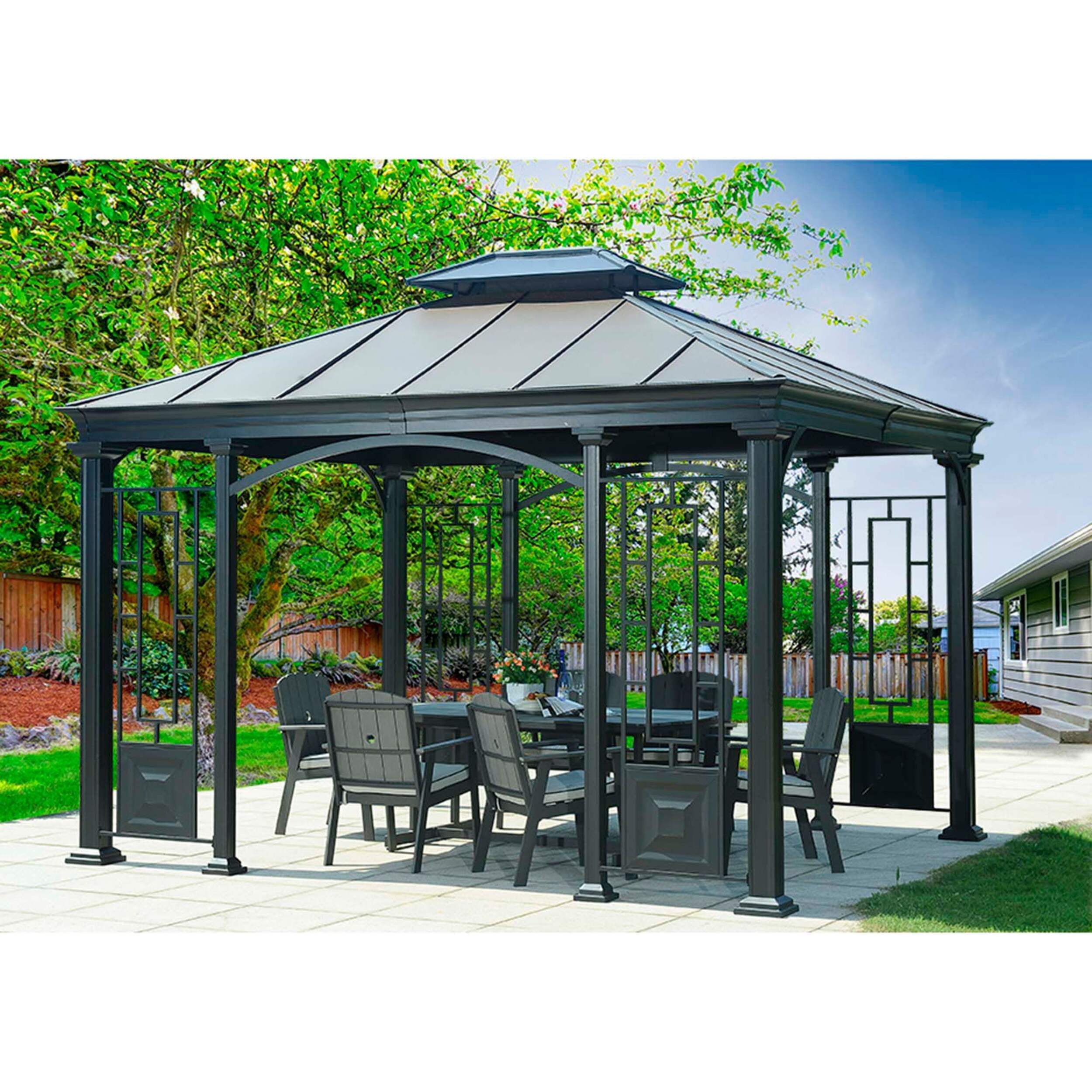 Sunjoy Sultana Gazebo with Faux Copper Top