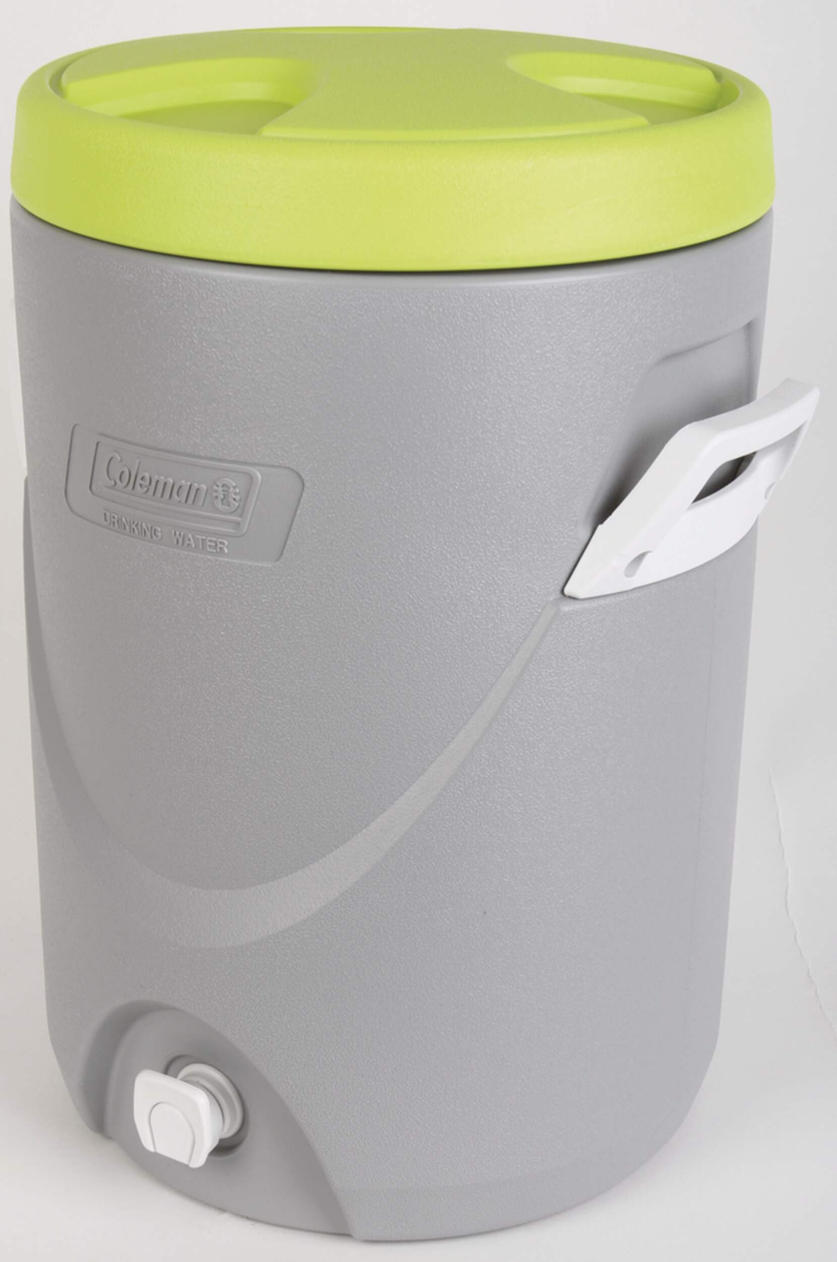 Coleman 5-Gallon Water Jug, Beverage Cooler, Grey and Green, 18.9-L