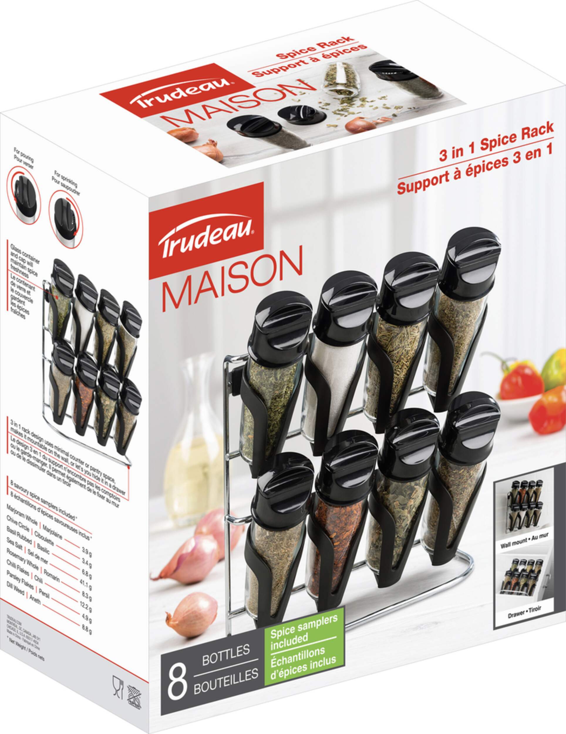Trudeau Maison 8-Bottle Spice Rack