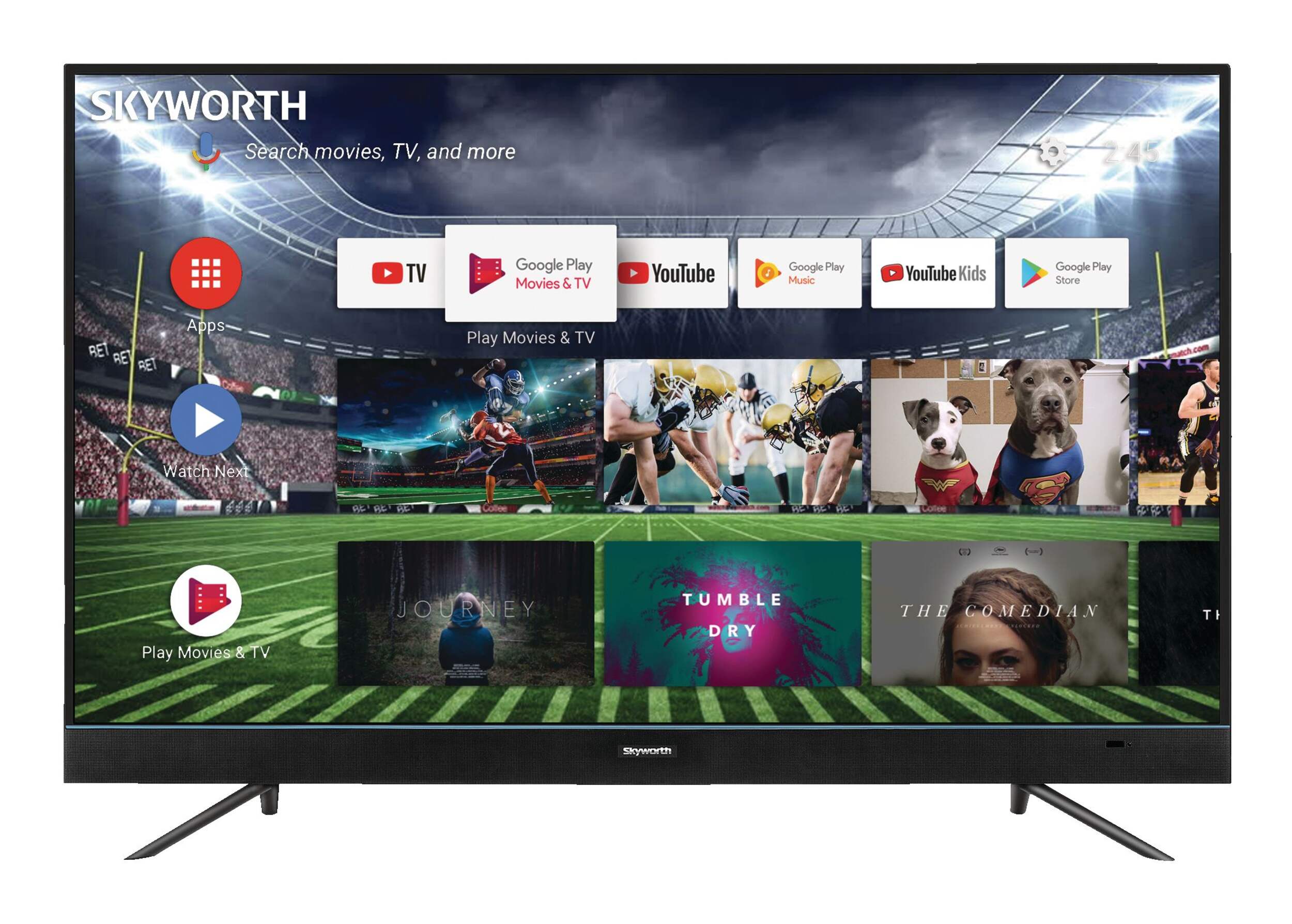 Skyworth 4K UHD Smart Android TV, 55-in