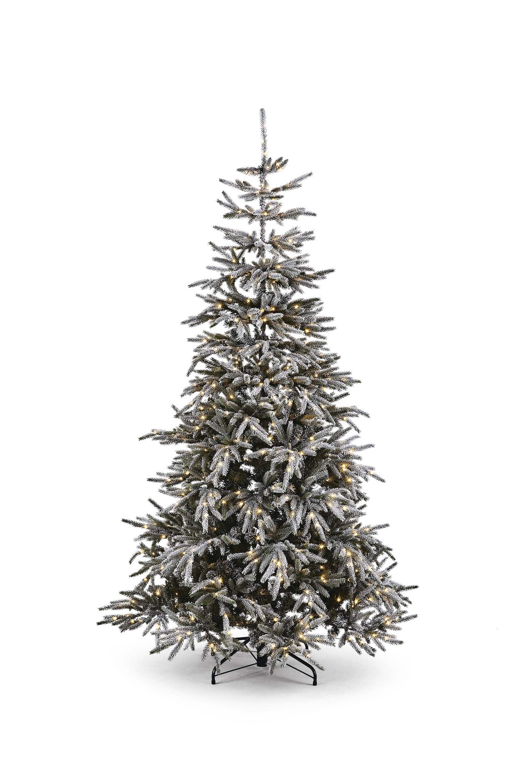 CANVAS Pre-Lit Rhodes Alpine Snow-Dusted Christmas Tree with Tree Stand, 650 LED Lights, 7-ft