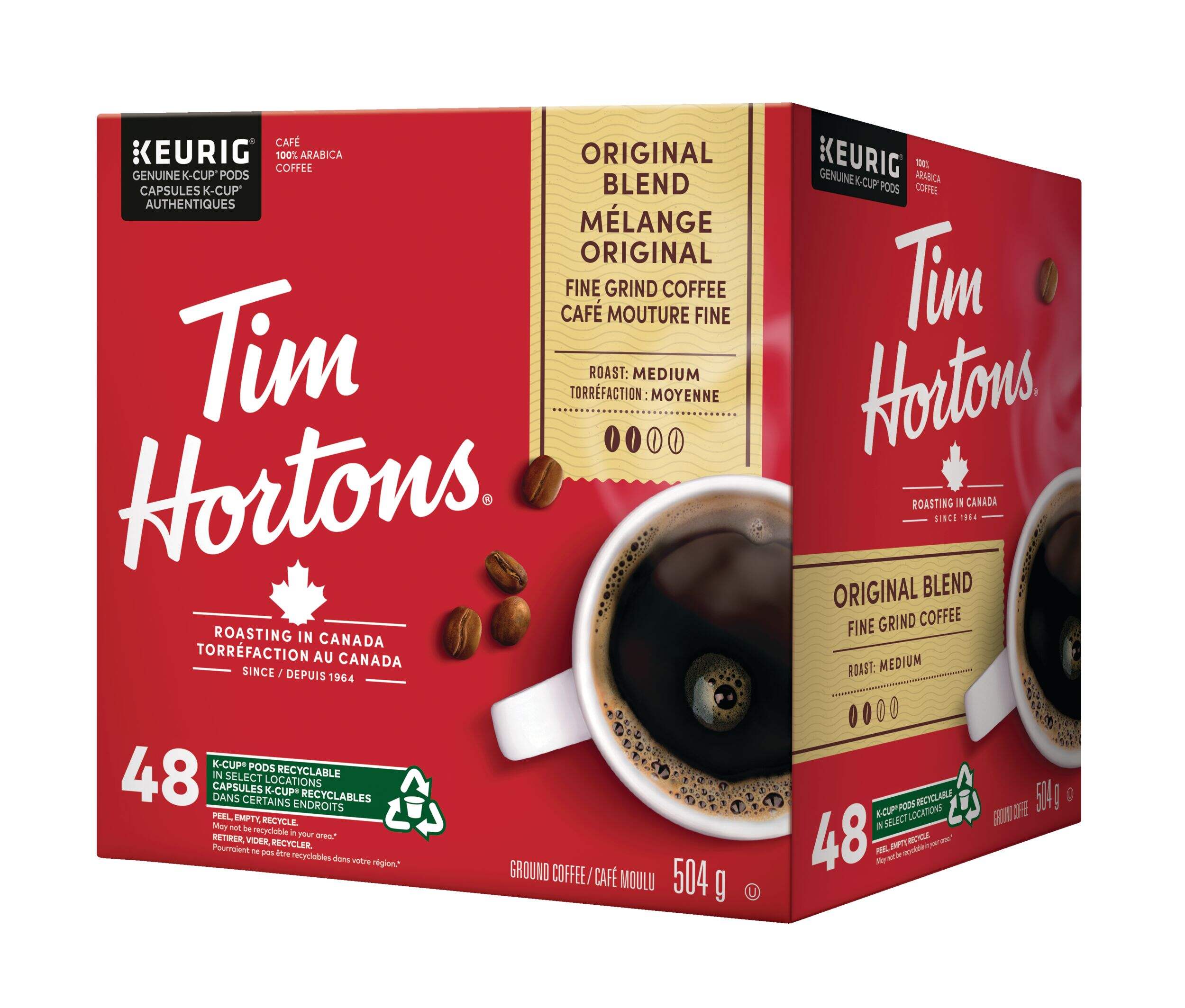 Keurig 48-pk Tim Horton's Original Blend Medium Roast K-CupÃÂ® Coffee Pods, 504-g, 48-pk