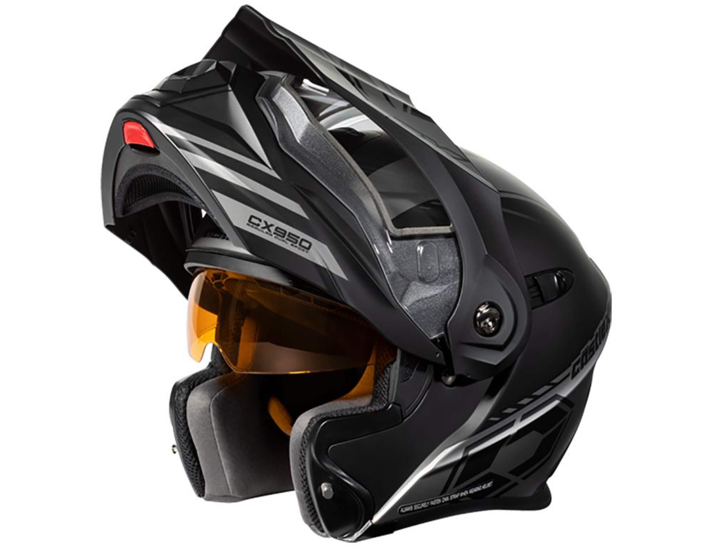 Castle X EL CX950 TASK MT Snowmobile Helmet, Grey/Black