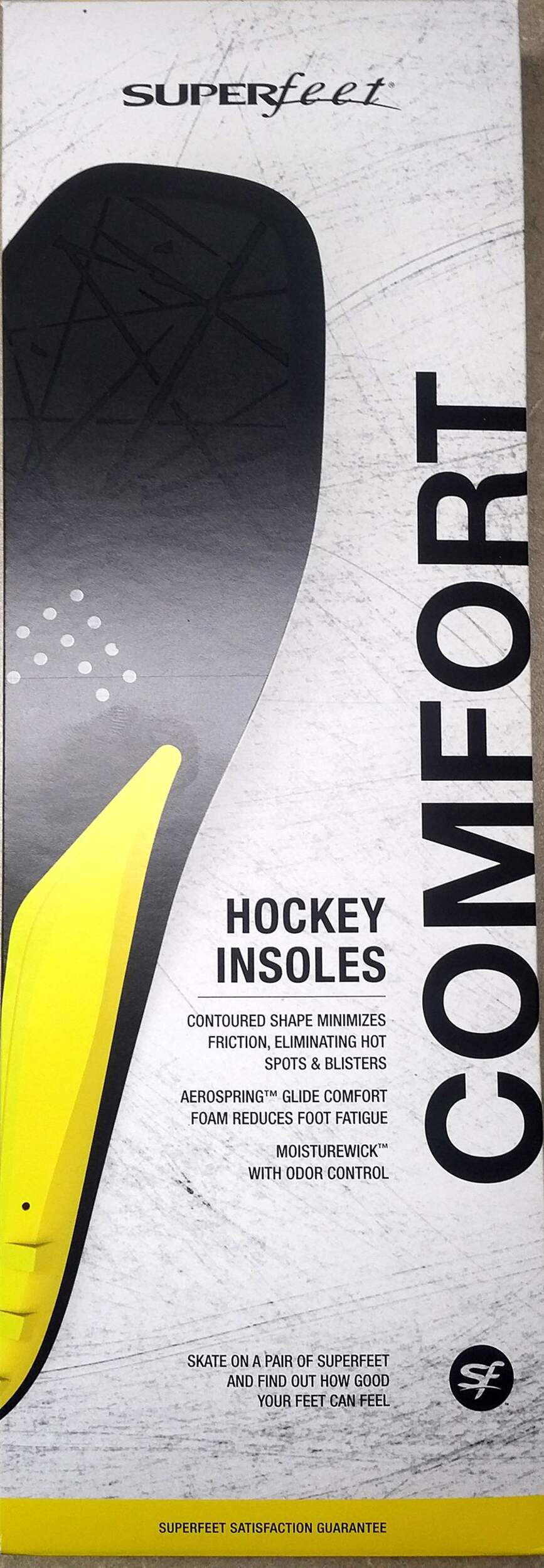 Superfeet Comfort Hockey Insoles with MoisturewickÃ¢Â?for Odour Control, Assorted Sizes