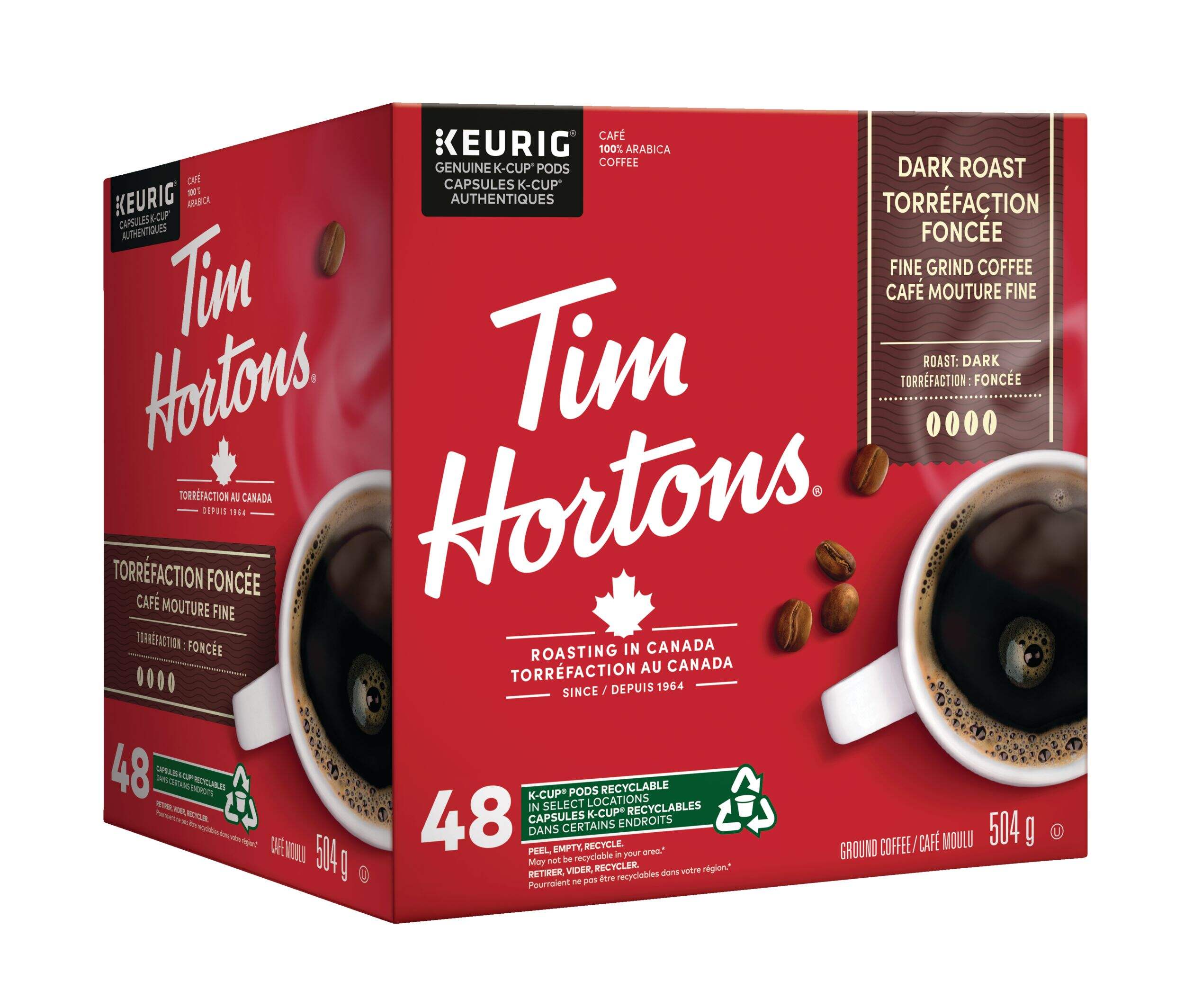 Keurig Tim Hortons Dark Roast K-CupÃÂ® Coffee Pods, 504-g, 48-pk
