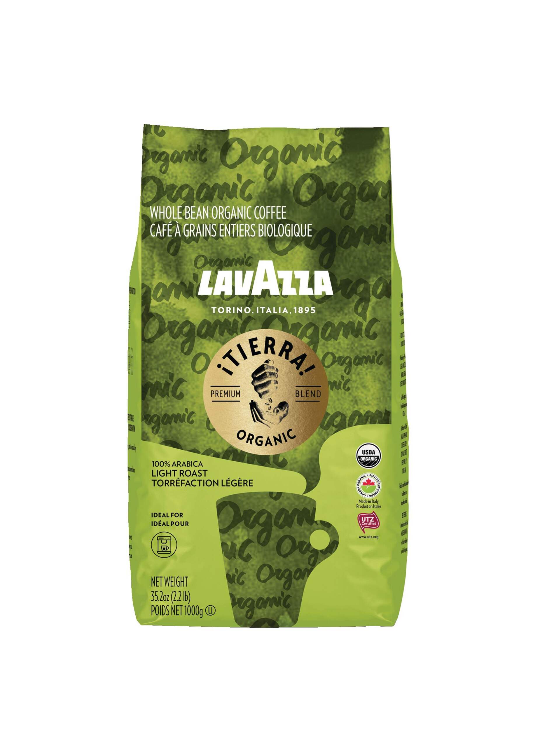 LavAzza Tierra Organic For Planet Coffee Beans, 1-kg