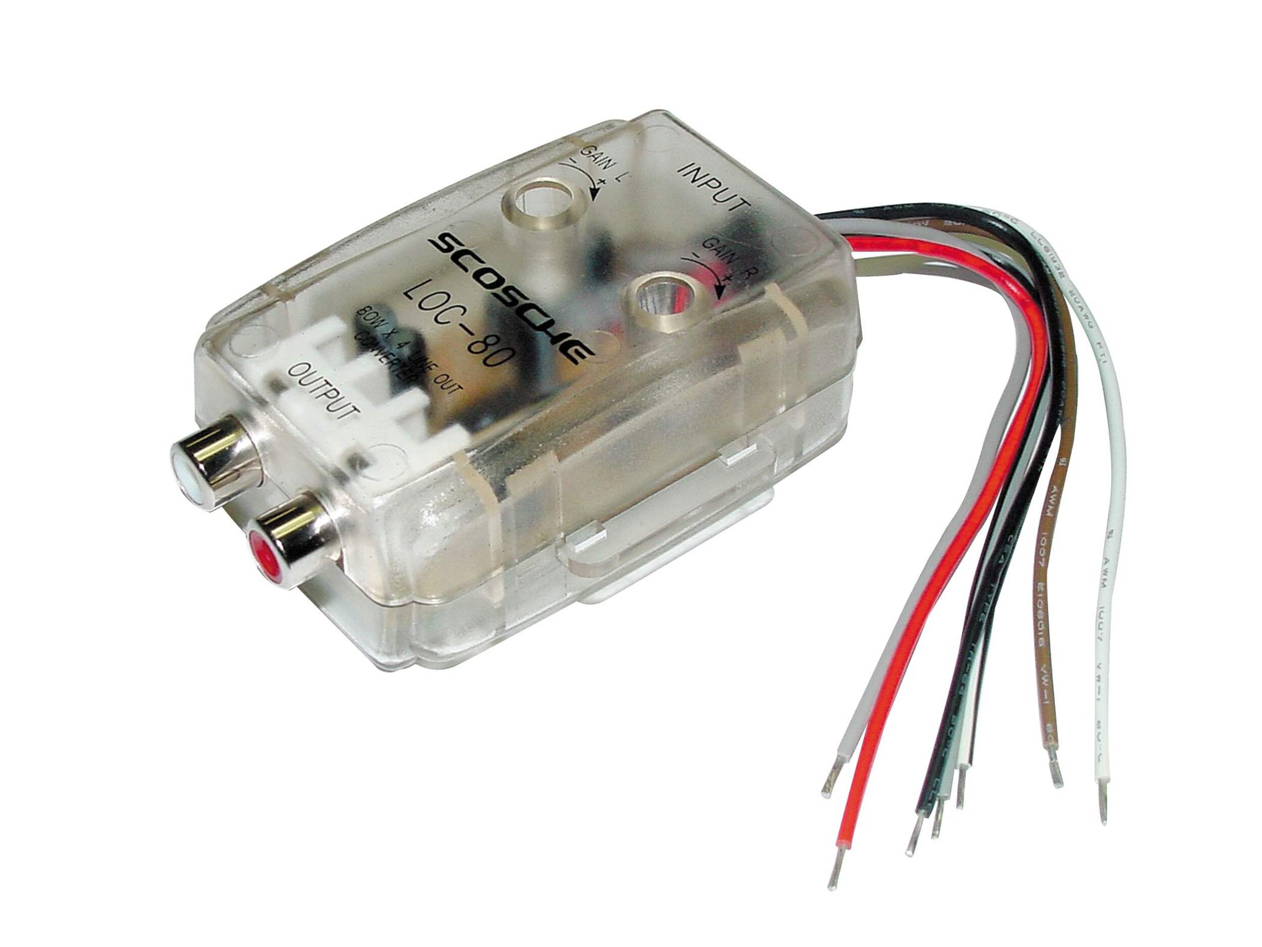 E2 Scosche Adjustable Speaker Level 2-Channel Line Out Converter
