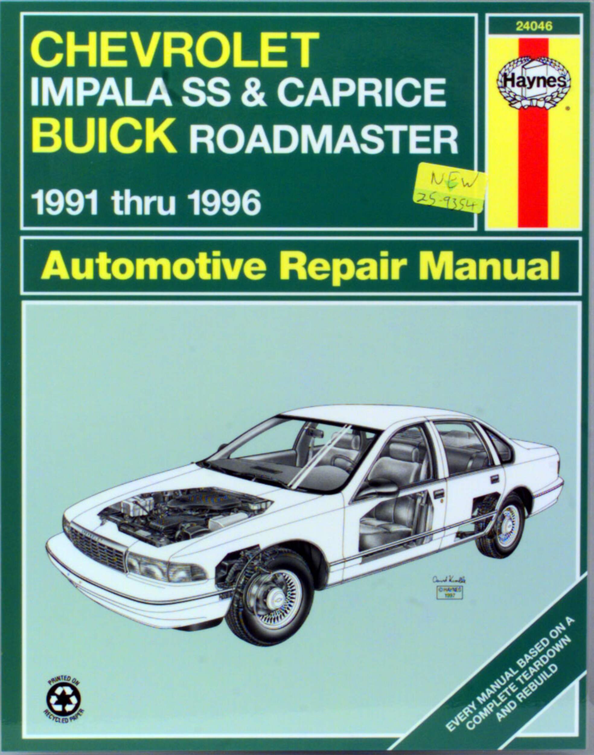 Chevrolet & Buick 1991 thru 1996 Haynes Repair Manual, 24046