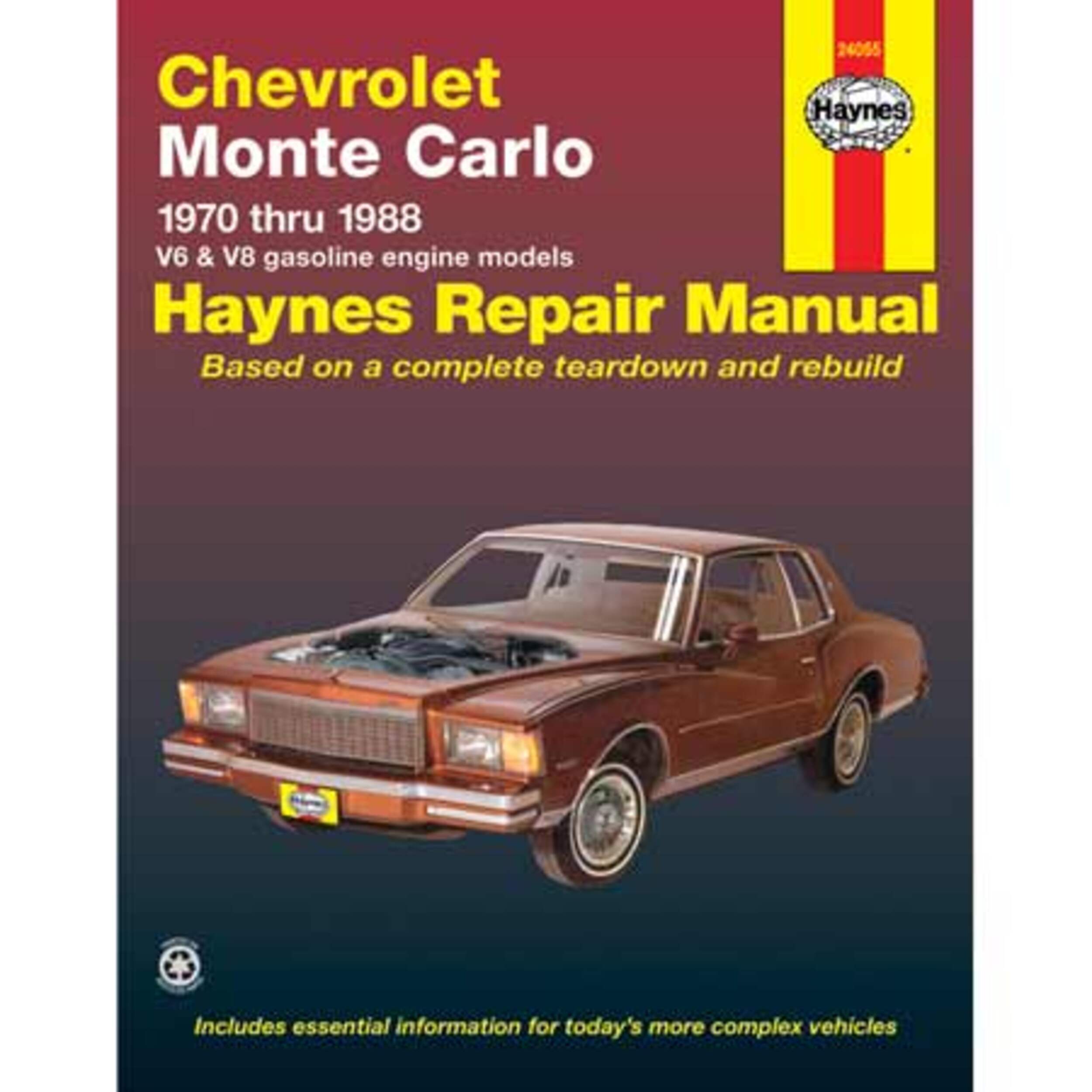 Chevrolet Monte Carlo 1970 thru 1988 Haynes Repair Manual, 24055