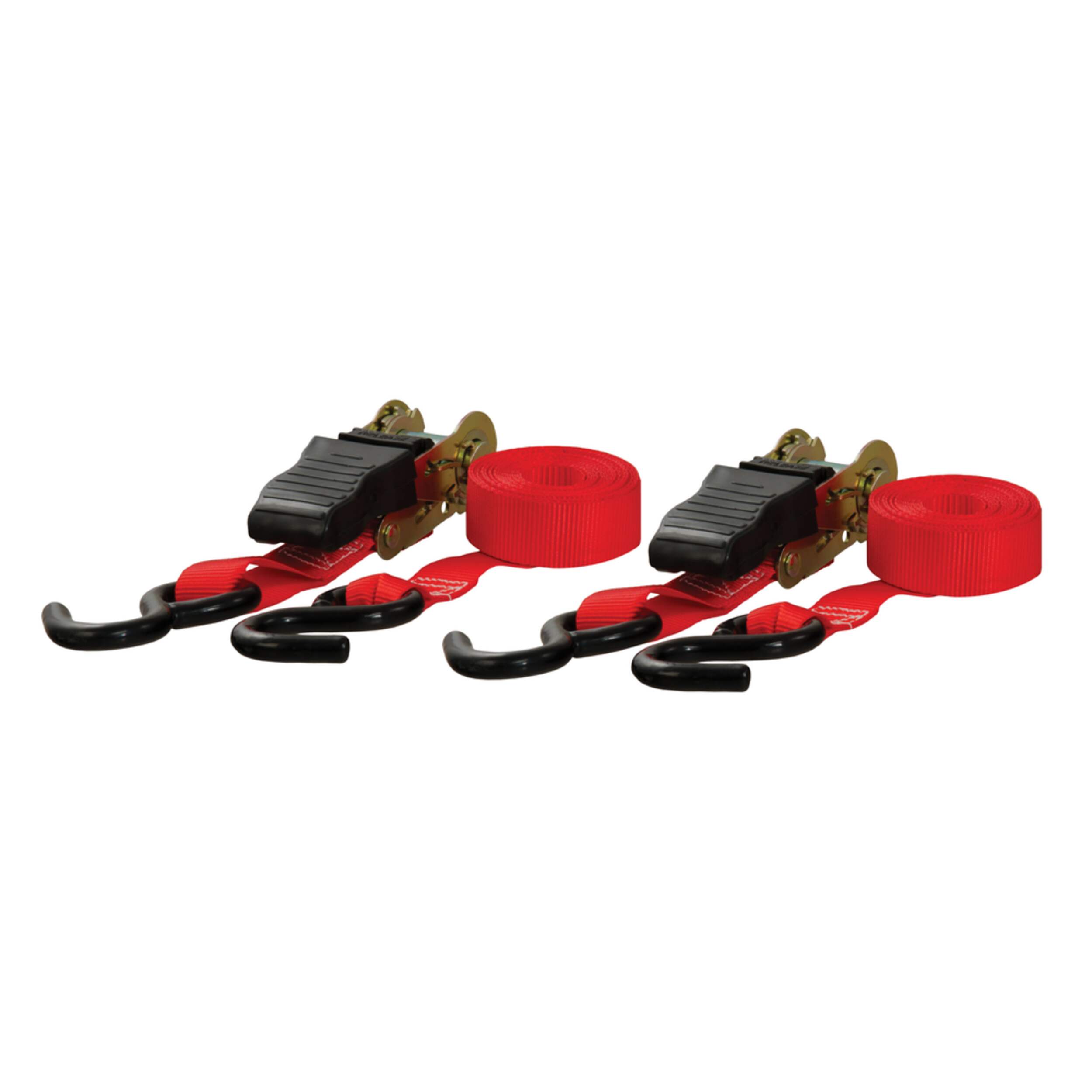 CURT 10-ft Red Cargo Straps with S-Hooks (500-lb, 2-pk)