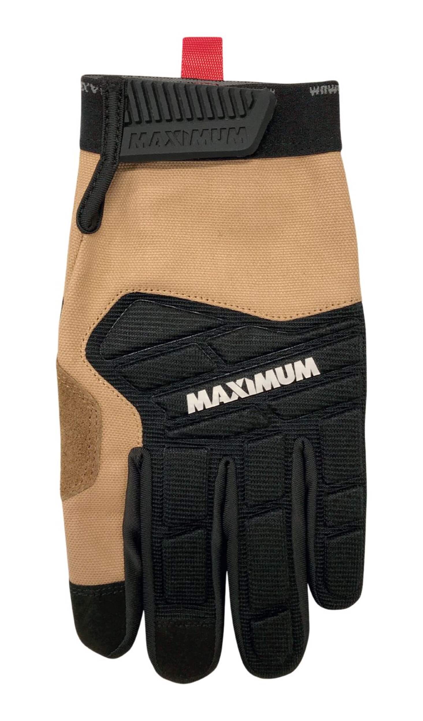 MAXIMUM Duck Canvas Gel Pro Velcro Cuff Hybrid Glove, Beige/Black, Assorted Sizes