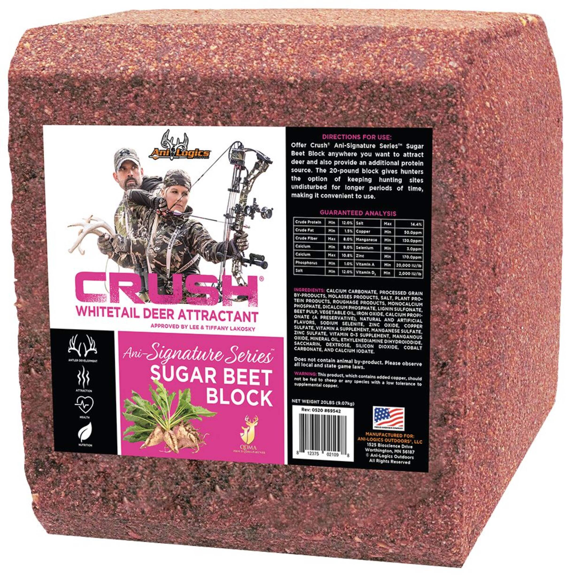BIGROCK CRUSH Ani-Signature SeriesÃ¢Â?Hunting Deer Attractant Brick, Sugar Beet, 20-lbs