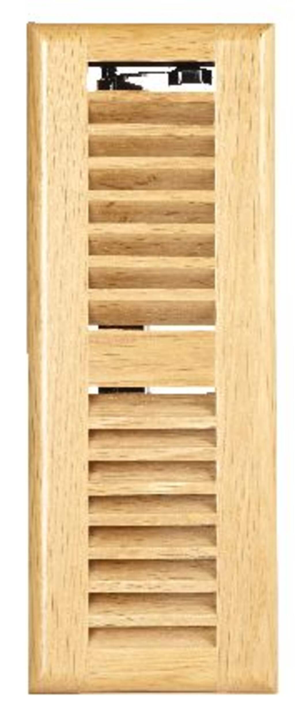 Imperial Louvered Wood Floor Register, Adjustable, Beige, 3 x 10-in