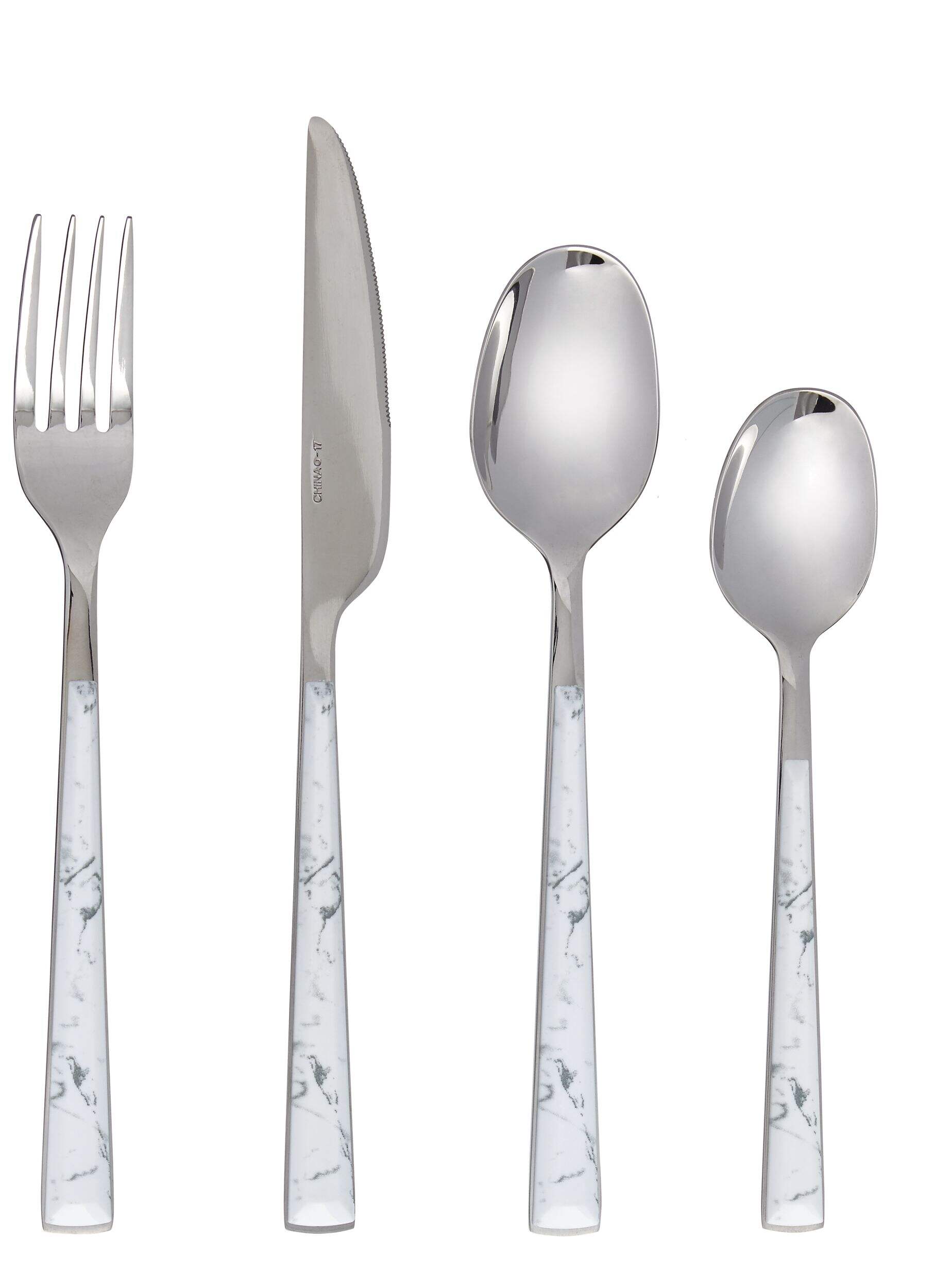CANVAS Faux Marble Cutlery Set, 16-pcs, Set for 4