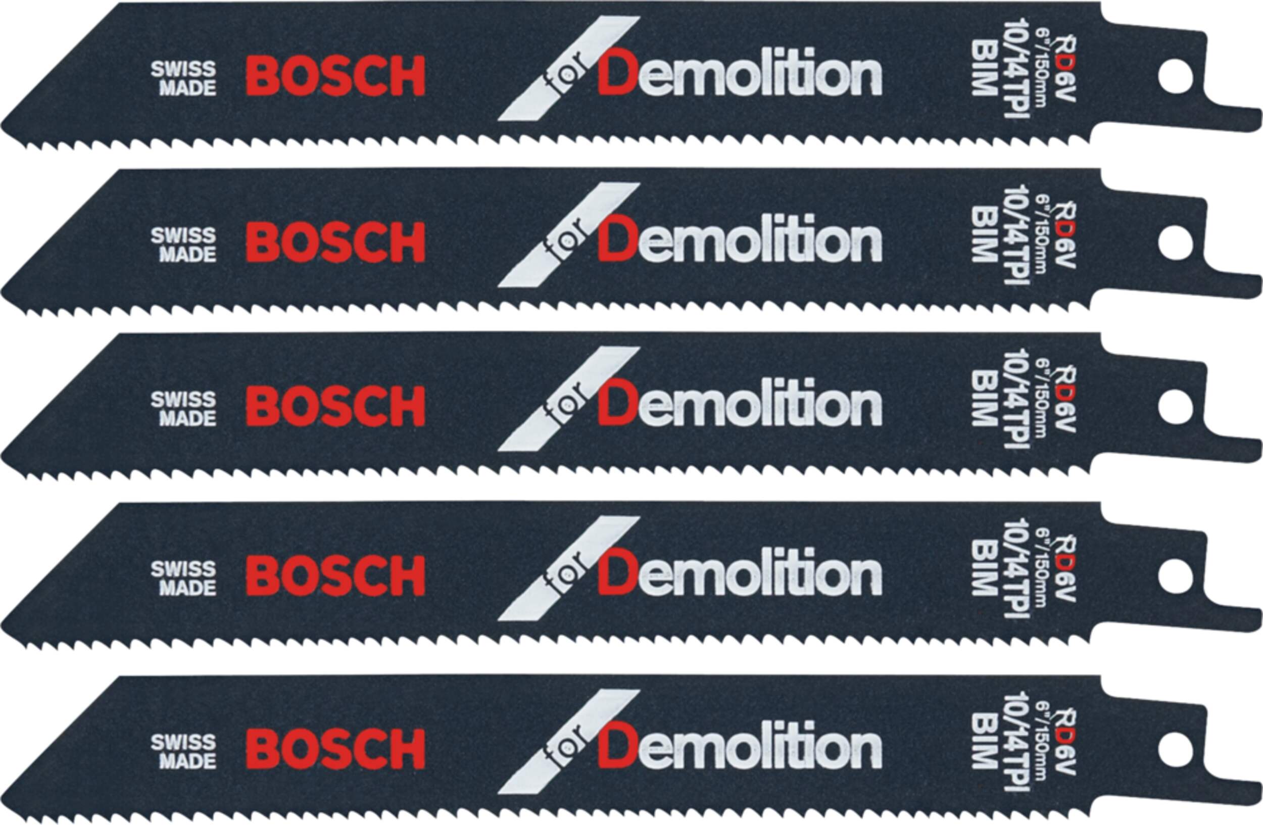 Bosch 10/14 TPI Demolition Reciprocating Blade, 5-pk
