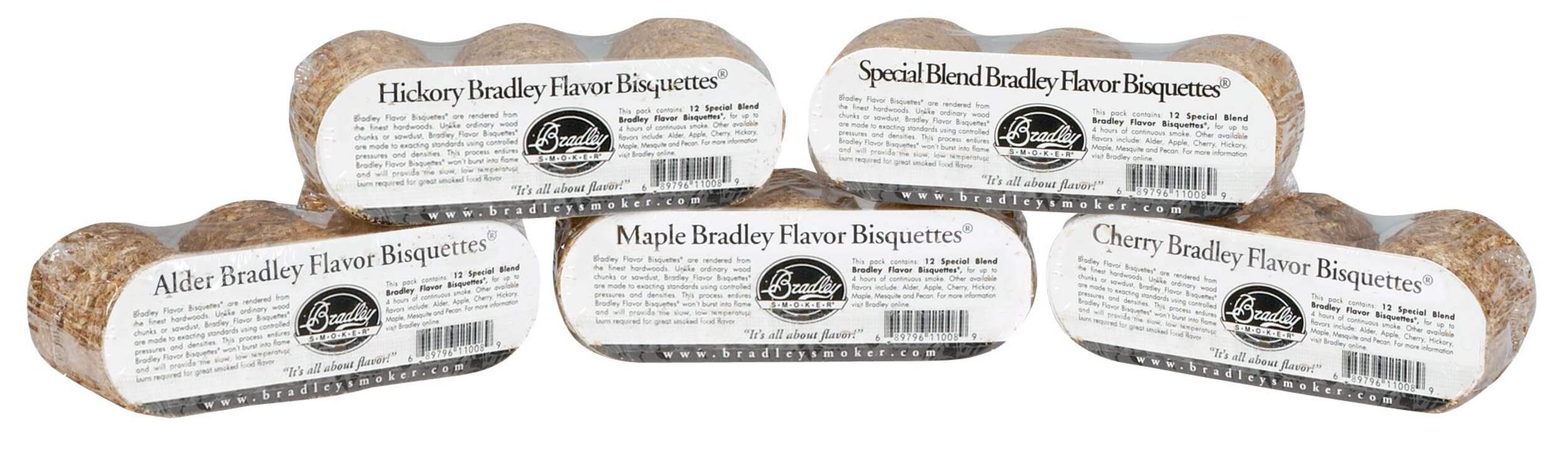 Bradley Flavour Bisquettes, 60-Pc variety pack