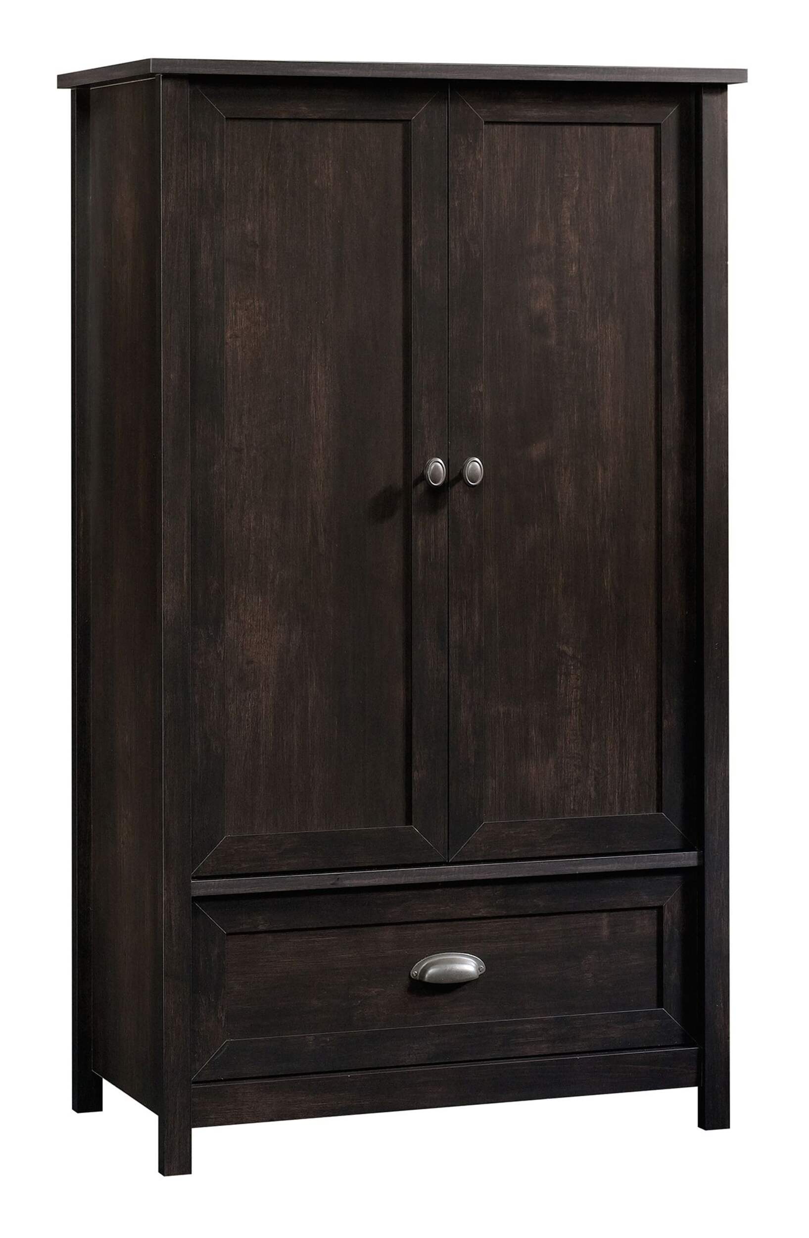 Sauder County Line Armoire, Estate Black