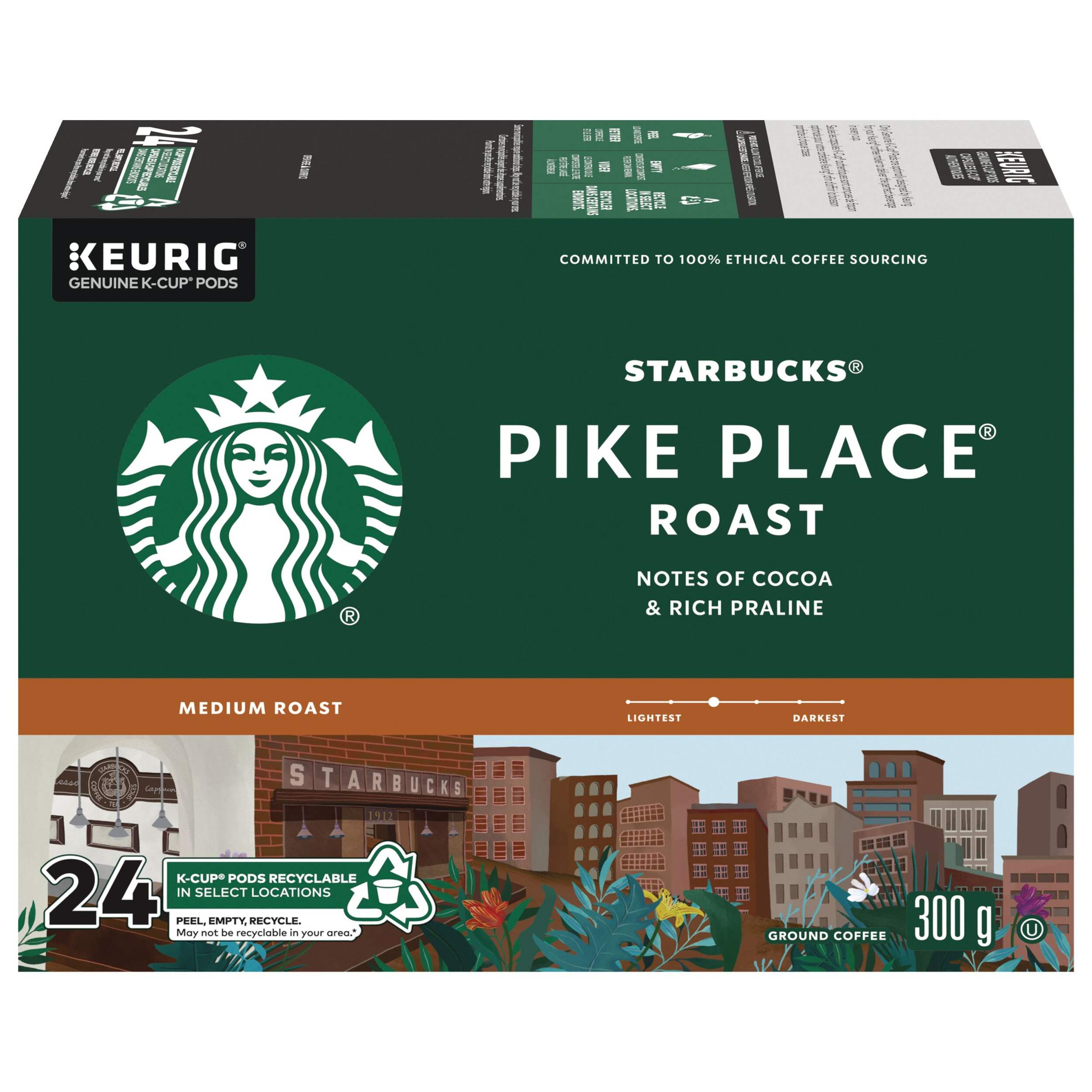 KeurigStarbucks Pike Place Medium Roast K-CupÃÂ® Coffee Pods, 300-g, 24-pk