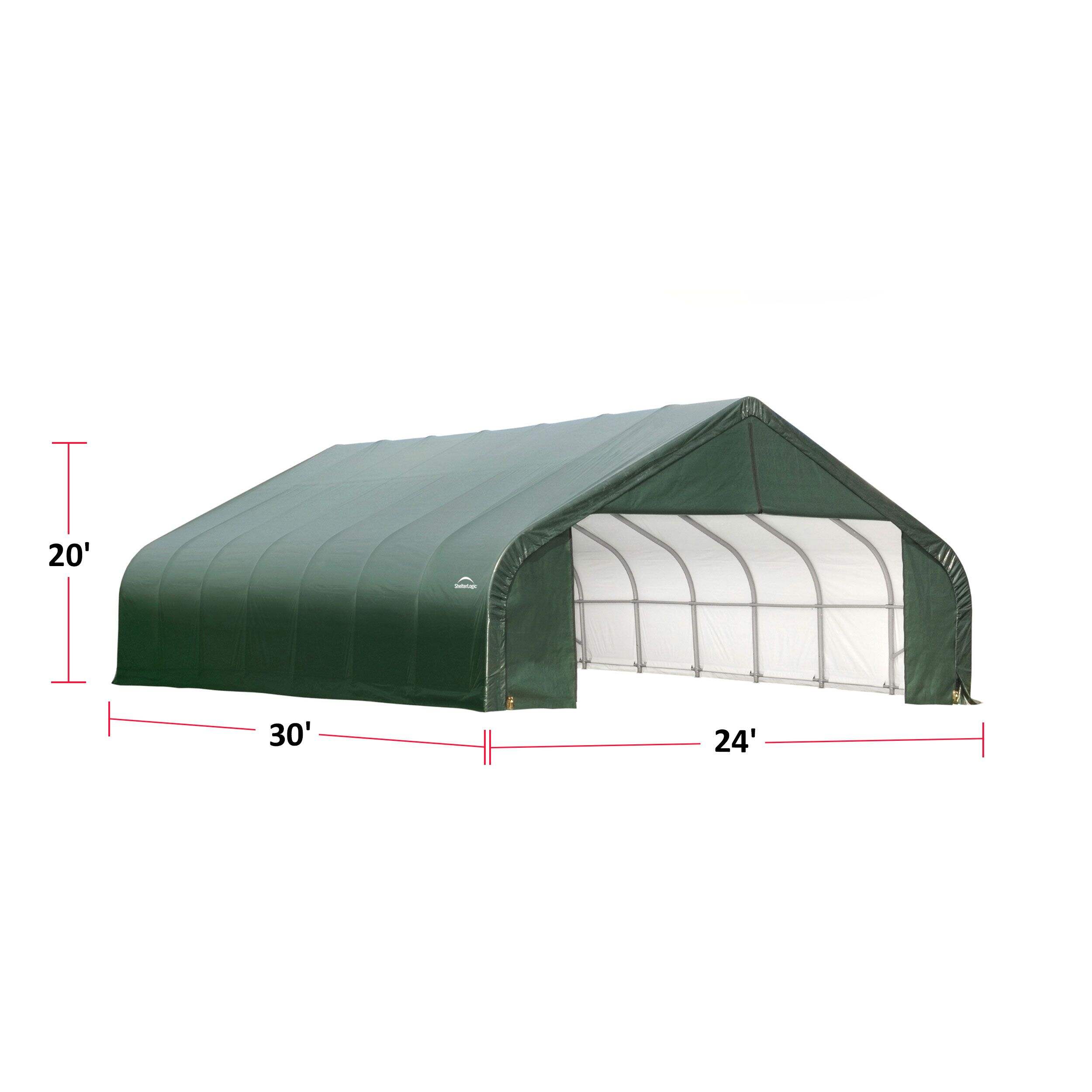 ShelterLogic Peak Style Auto Shelter, 30-ft x 24-ft x 20-ft