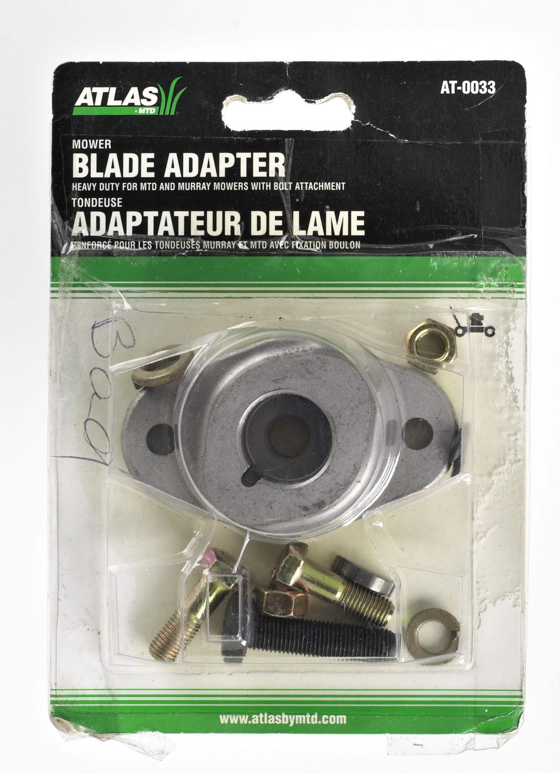 Atlas 3-Bolt Lawn Mower Blade Adapter Kit