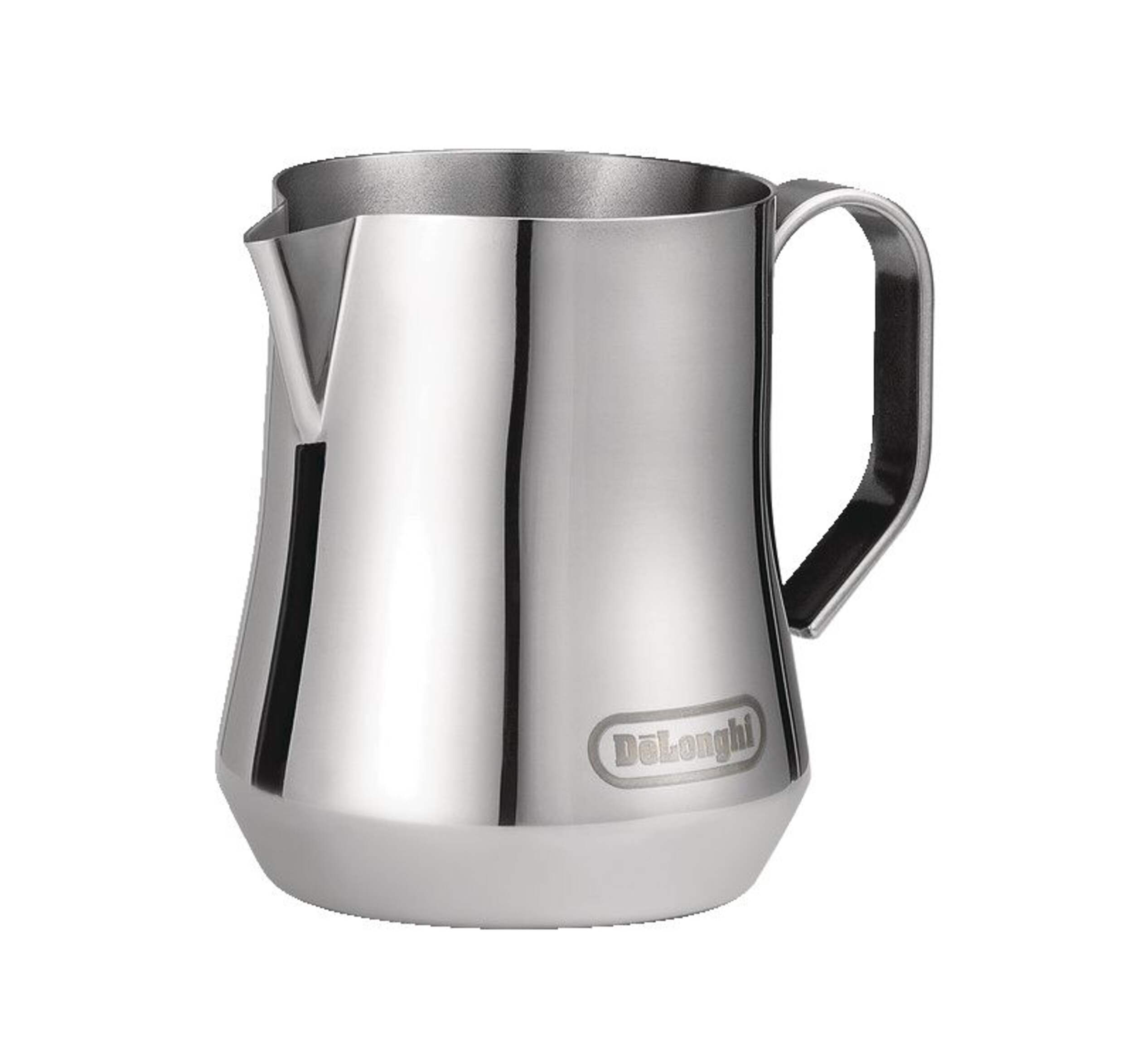 DeLonghi Narrow Spout Milk Frothing Jug, Stainless Steel, 350mL