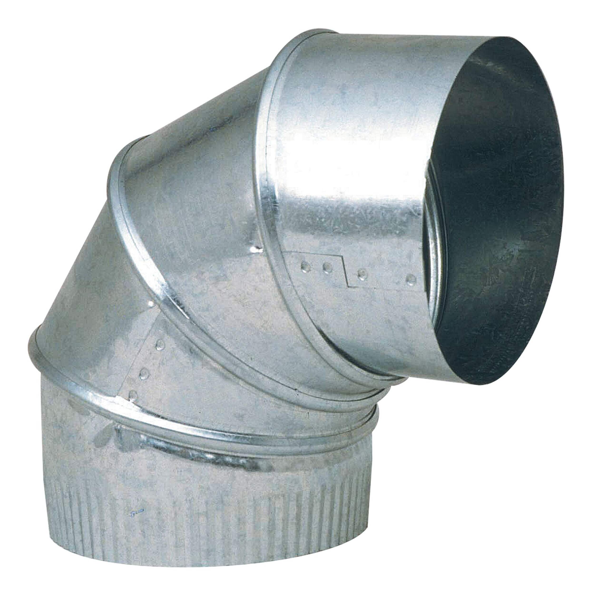 Imperial 30 Gauge Adjustable Stove Pipe Elbow, Galvanized Steel, 6-in Diameter, 90-Degree