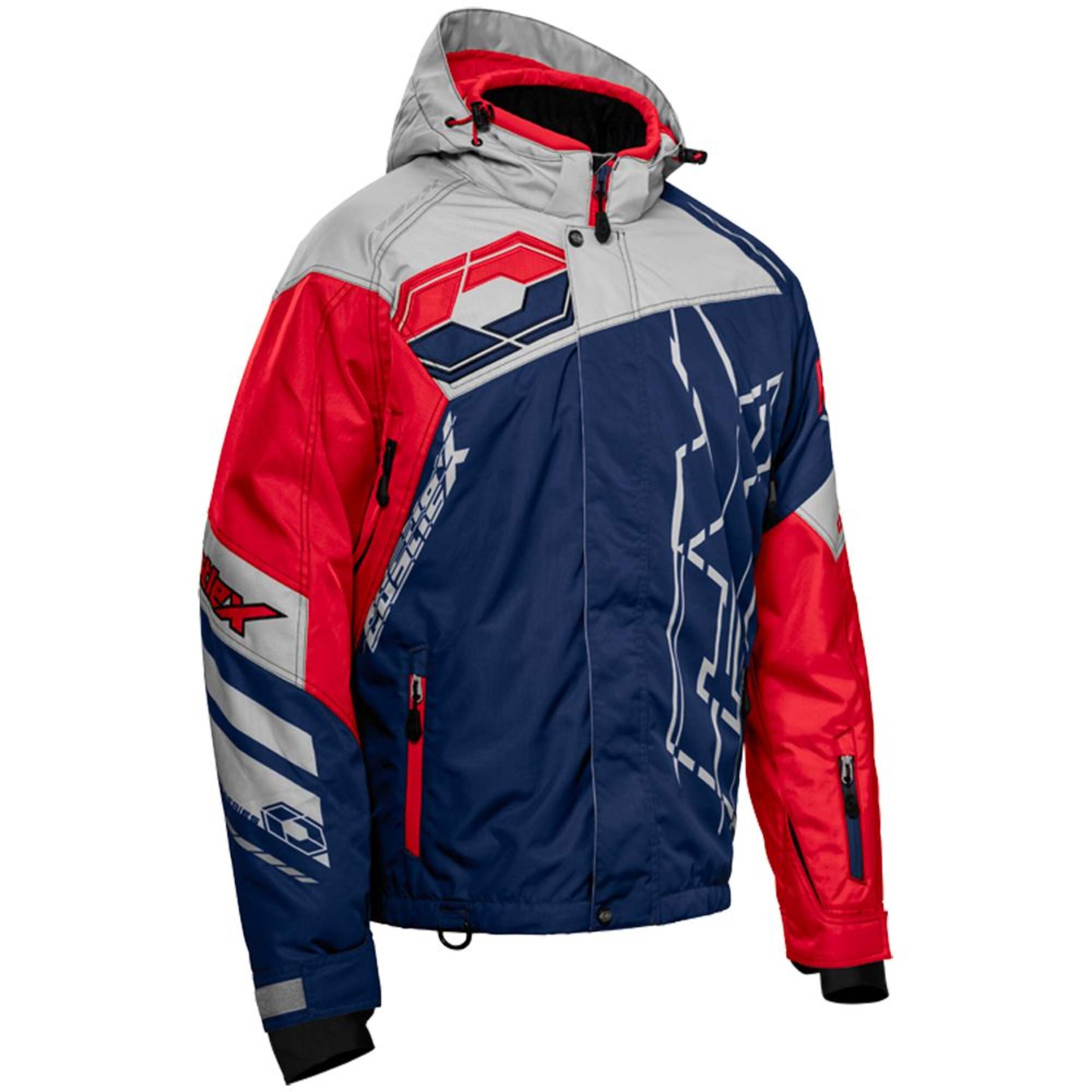 Castle X Code-G2 Men's Snow Jacket, Navy/Silver/Red