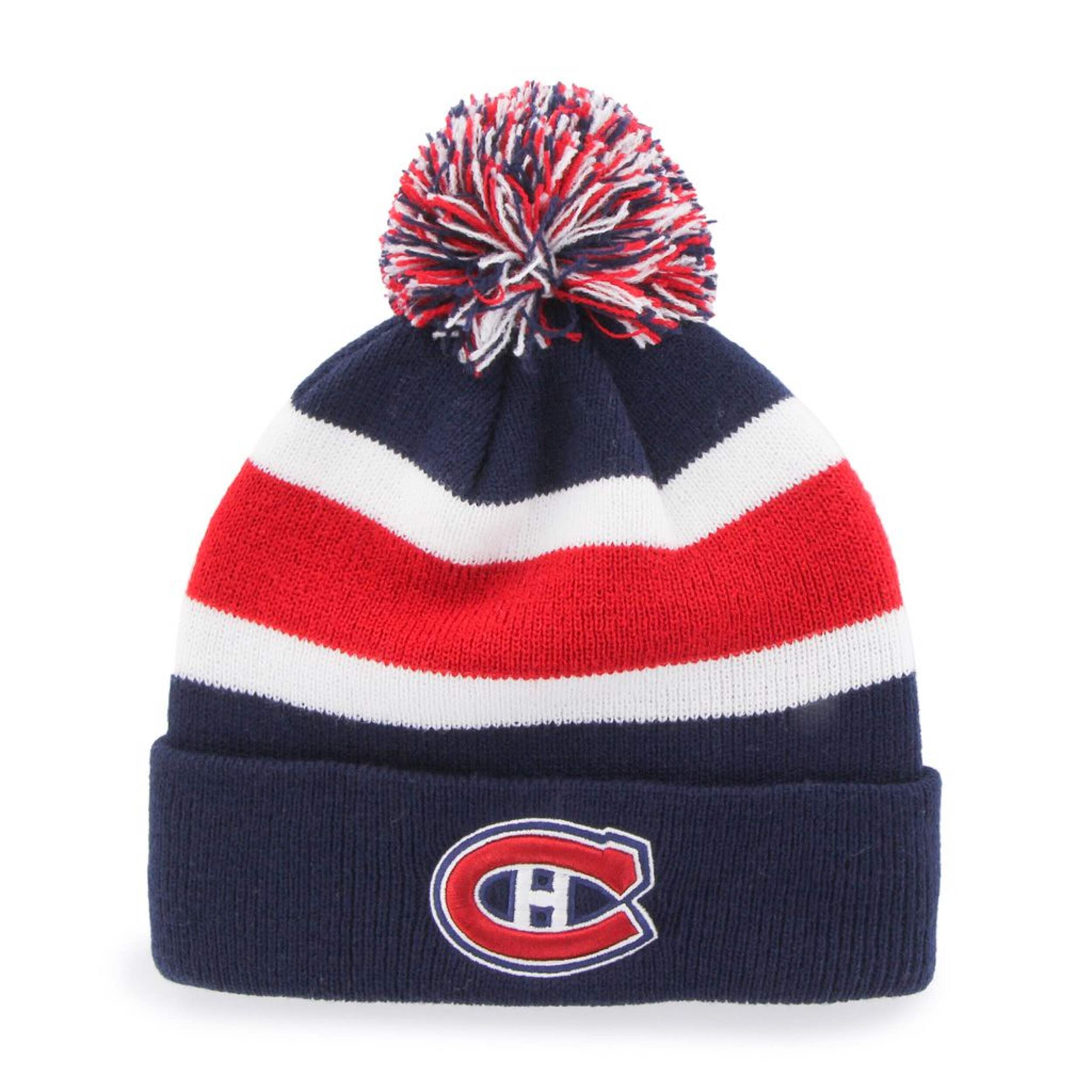Fan Favourite NHL Montreal Canadiens Mass Breakaway Cuffed Knit Pom Beanie Toque, Team Colours