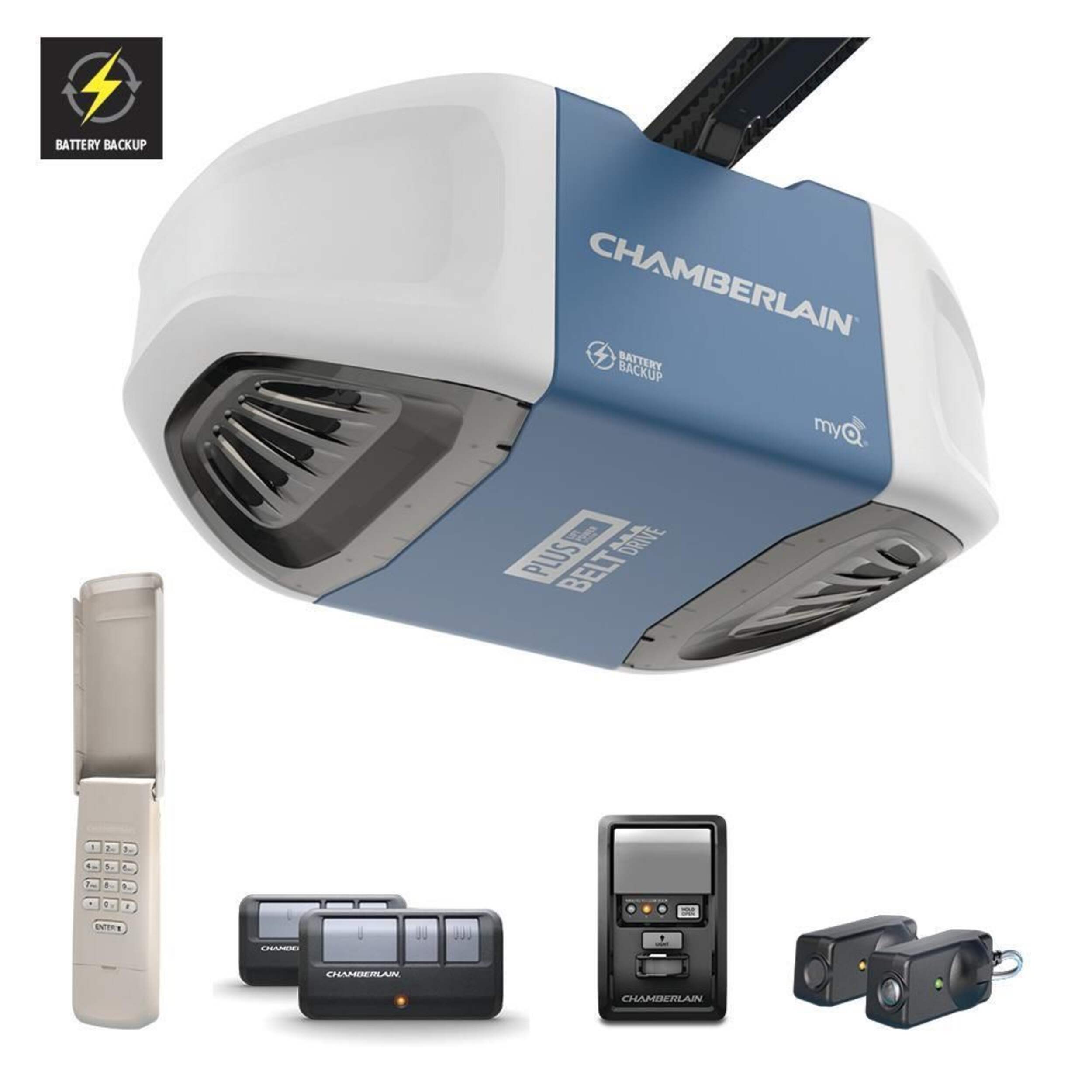 Chamberlain MyQÃÂ 3/4HP Belt Garage Door Opener
