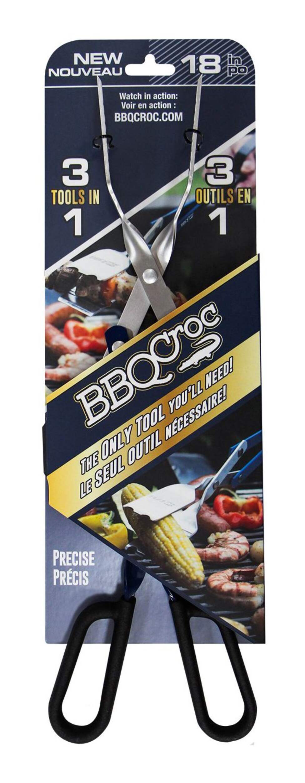 BBQ CrocÃÂ® 3-in-1 Barbeque Tool, 18-in