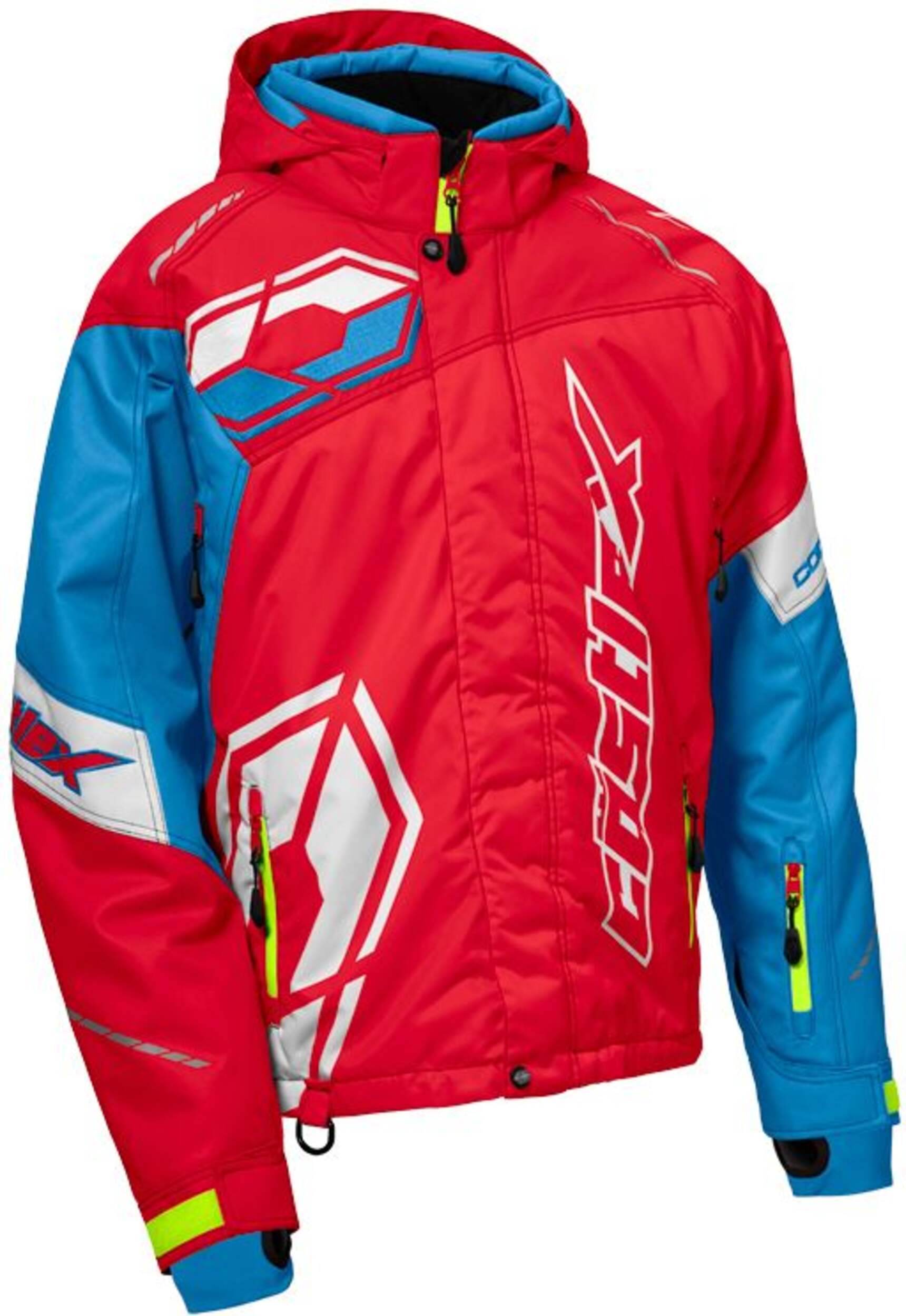 Castle X Code Snowmobile Jacket, Red/ Blue/ White