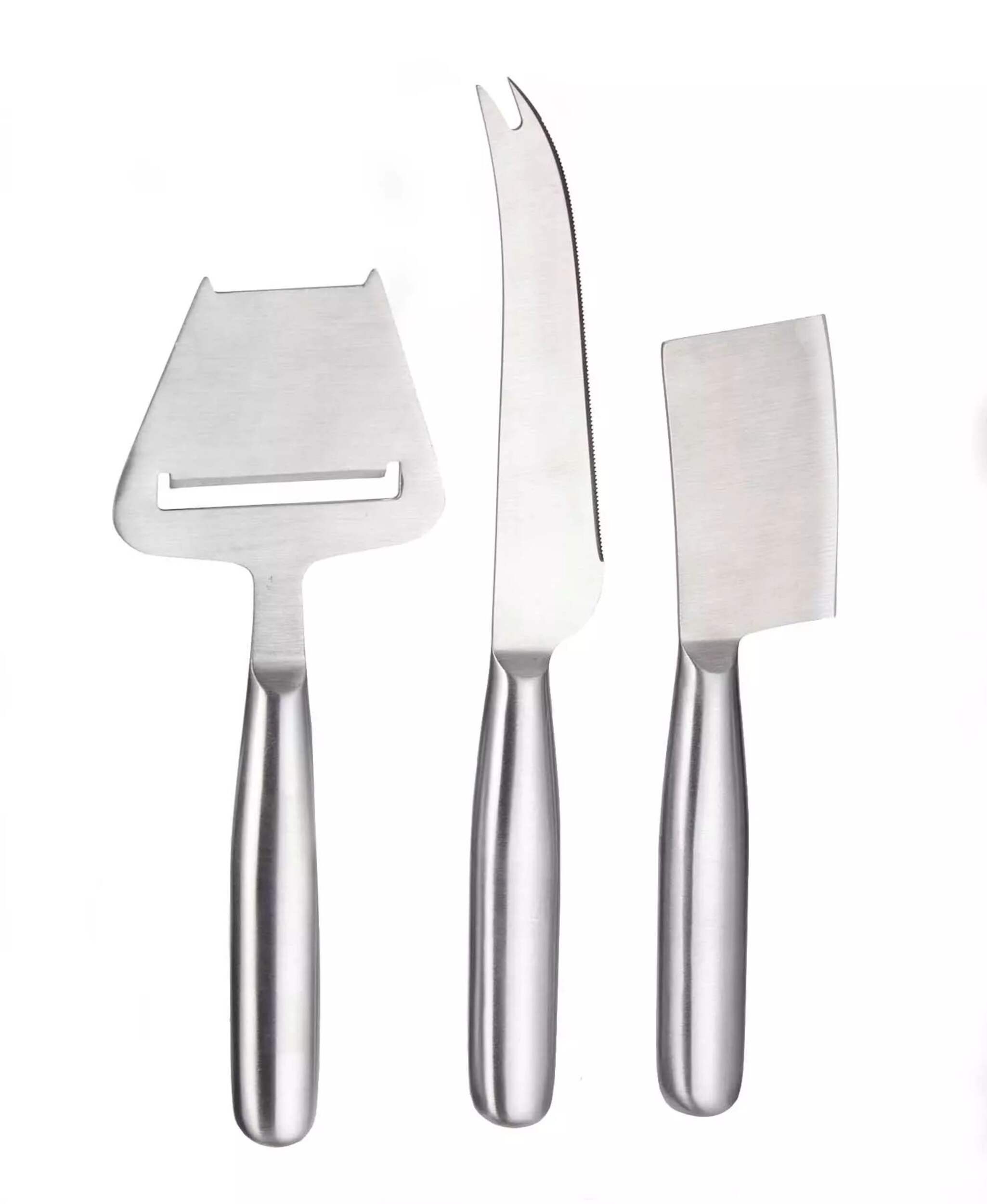 Canvas Stainless Steel Mini Cheese Knife Set, Silver/Brown, 5-pk, for Christmas/Thanksgiving/New Year's Eve/Birthday Party