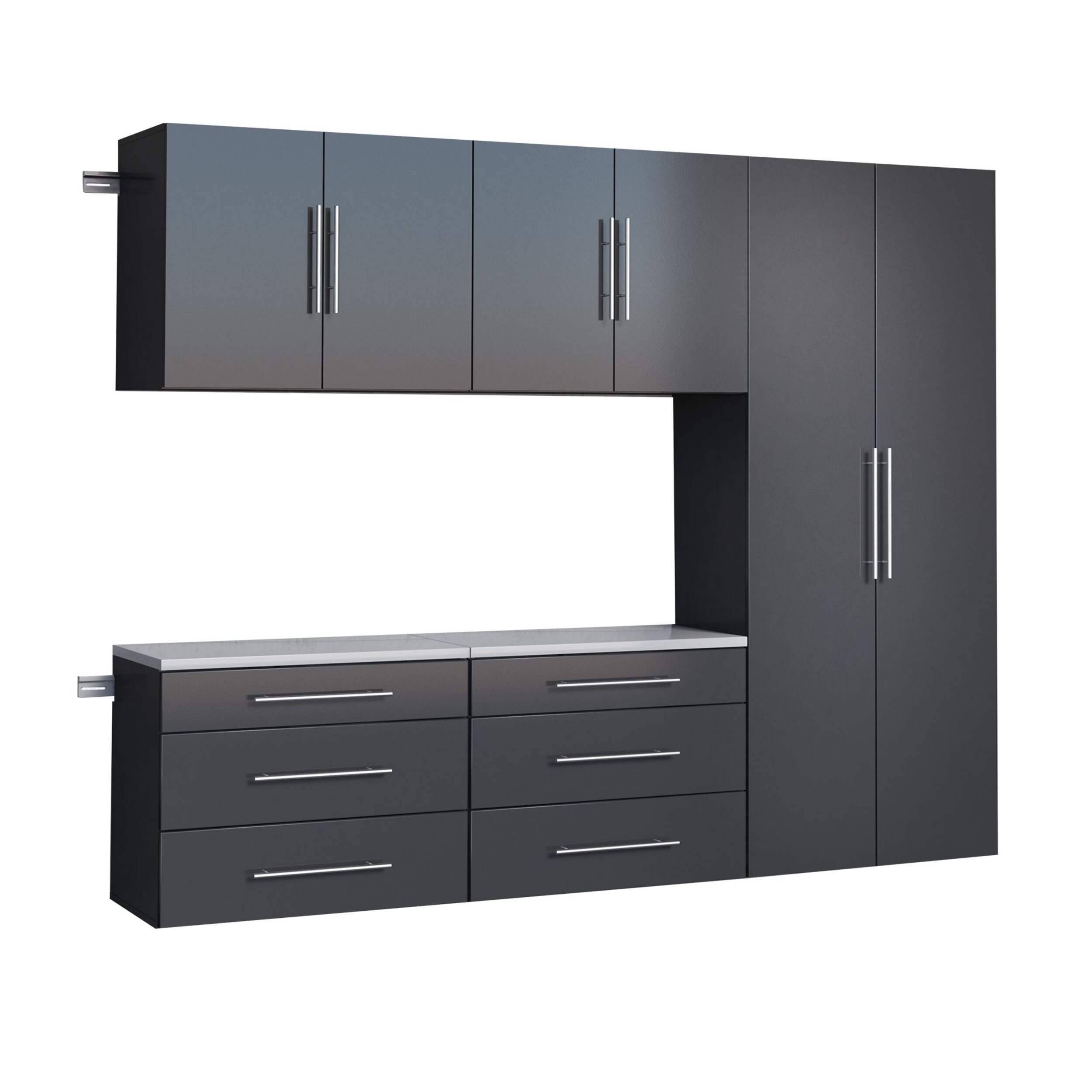 Prepac HangUps Mounted Storage Cabinet Set H, Assorted Colours, 16 x 90 x 72-in, 5-pc