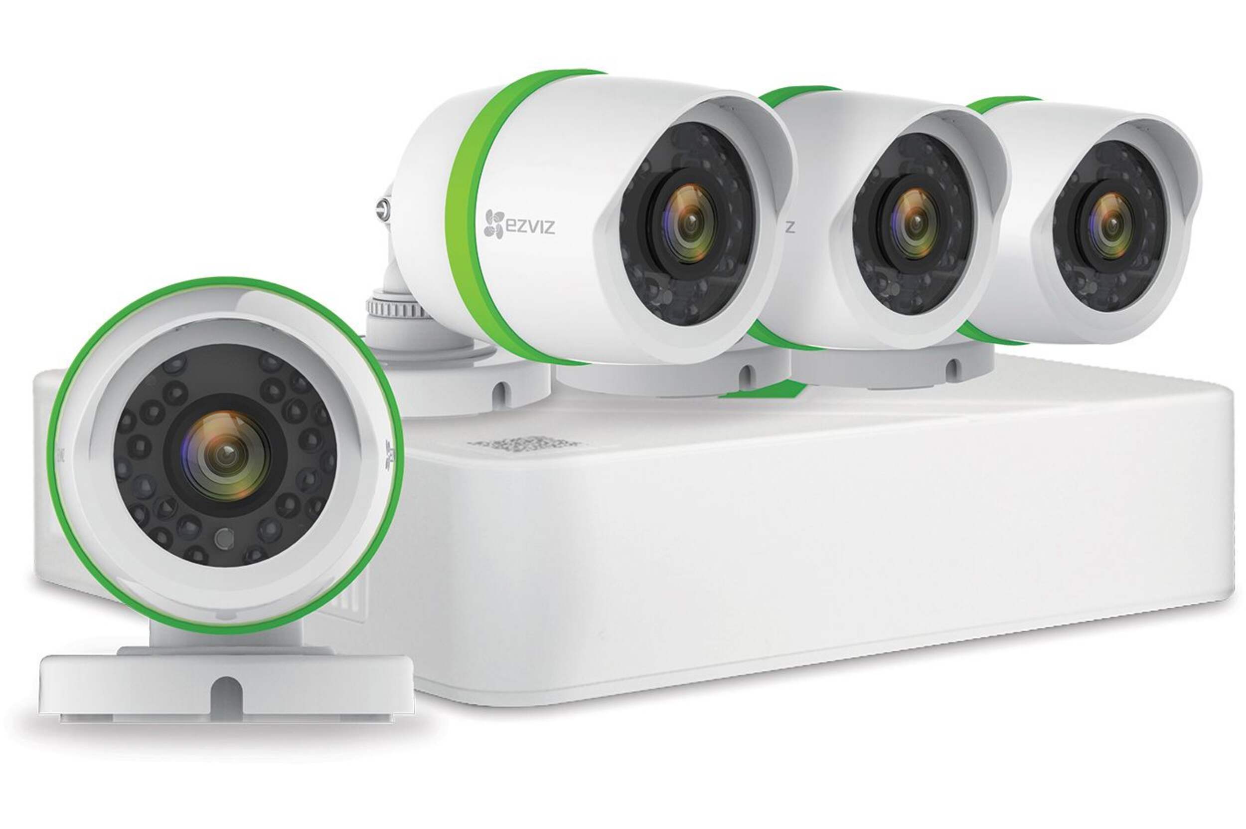 EZVIZ 4-Channel DVR Bullet Surveillance Camera System, 4-pk