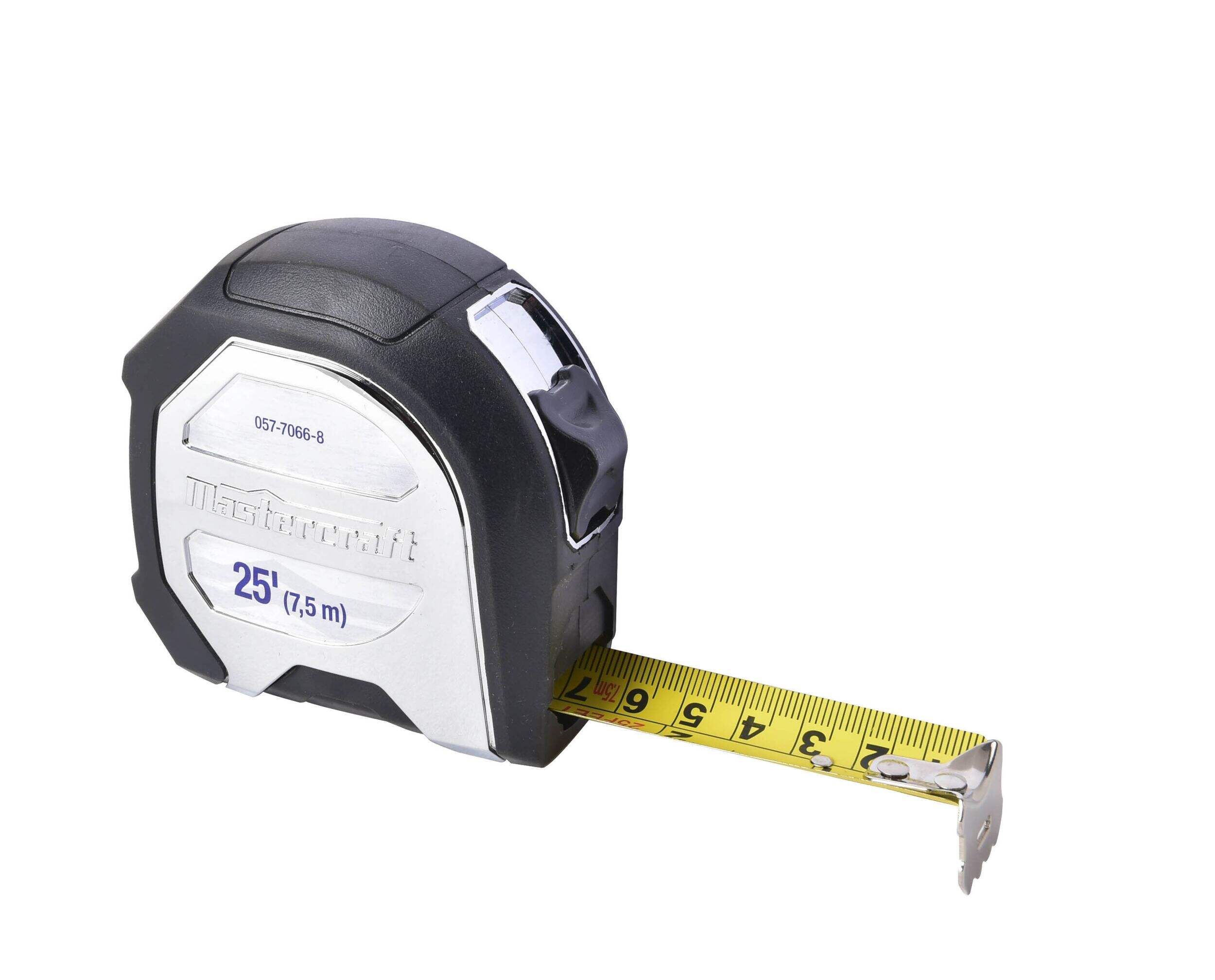 Mastercraft Chrome Tape Measure, 25-ft/7.5-m