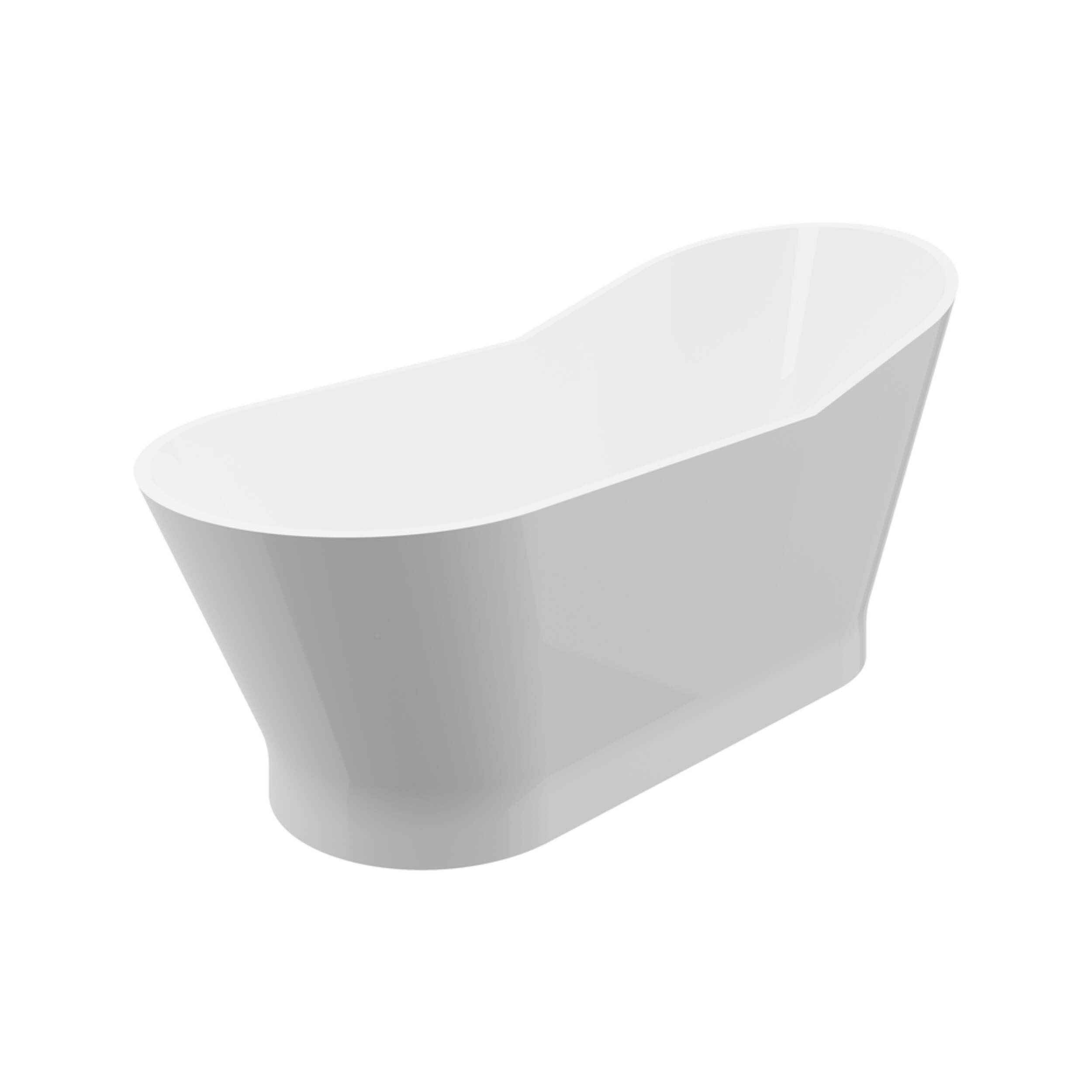 A&E Bath Ivy-67 Acrylic Freestanding Bathtub with Adjustable Feet, White, 67-in