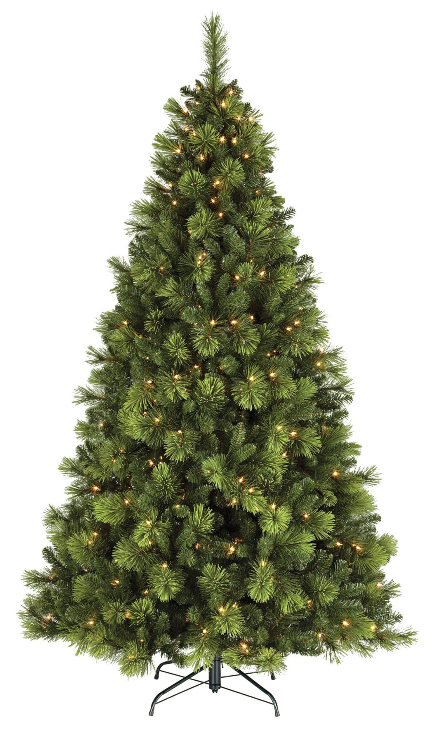 NOMA Pre-Lit Marlowe Velvet Tip Christmas Tree, 7-ft