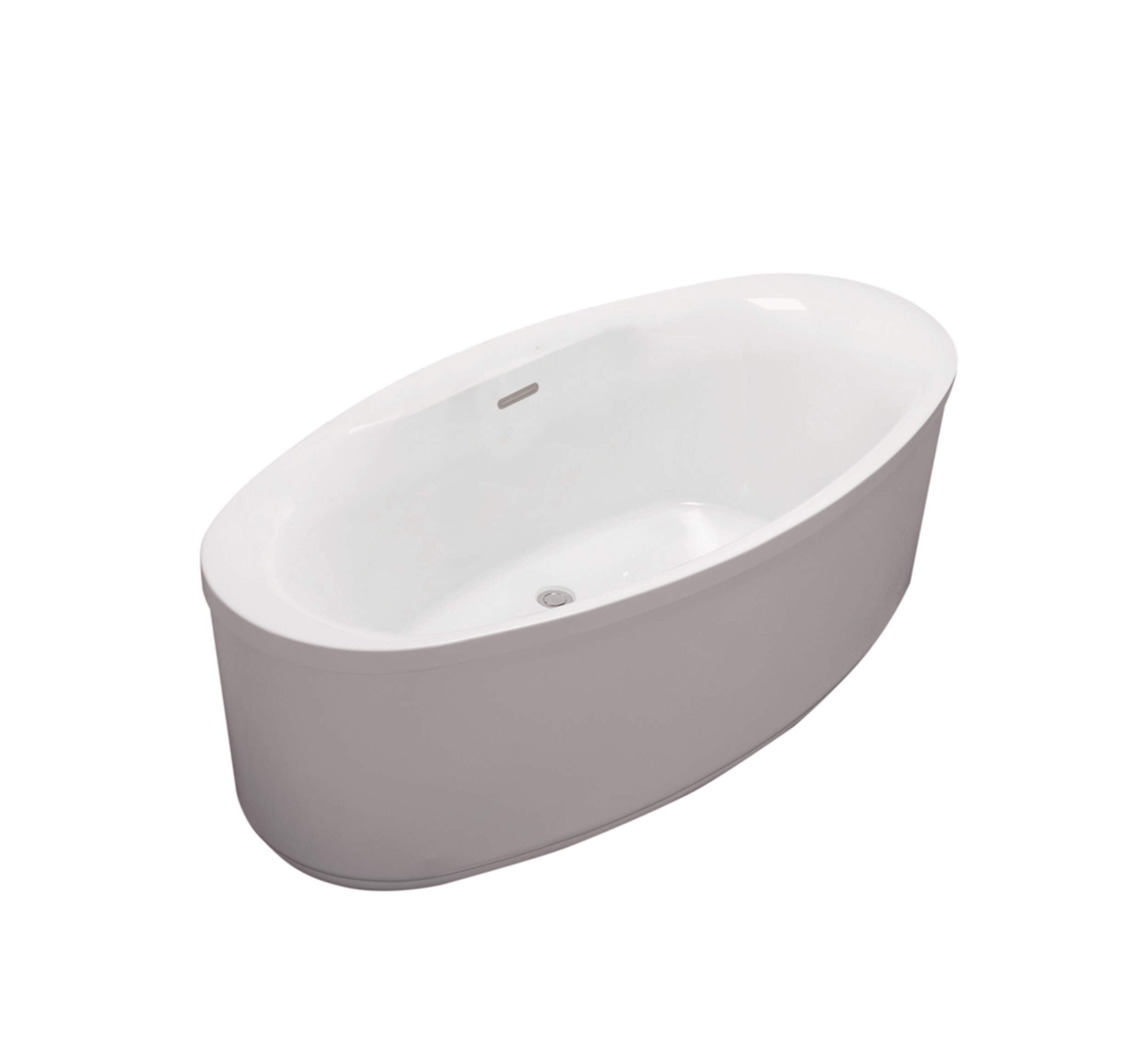 A&E Bath Frederique Acrylic Freestanding Bathtub with Adjustable Feet, White, 71-in