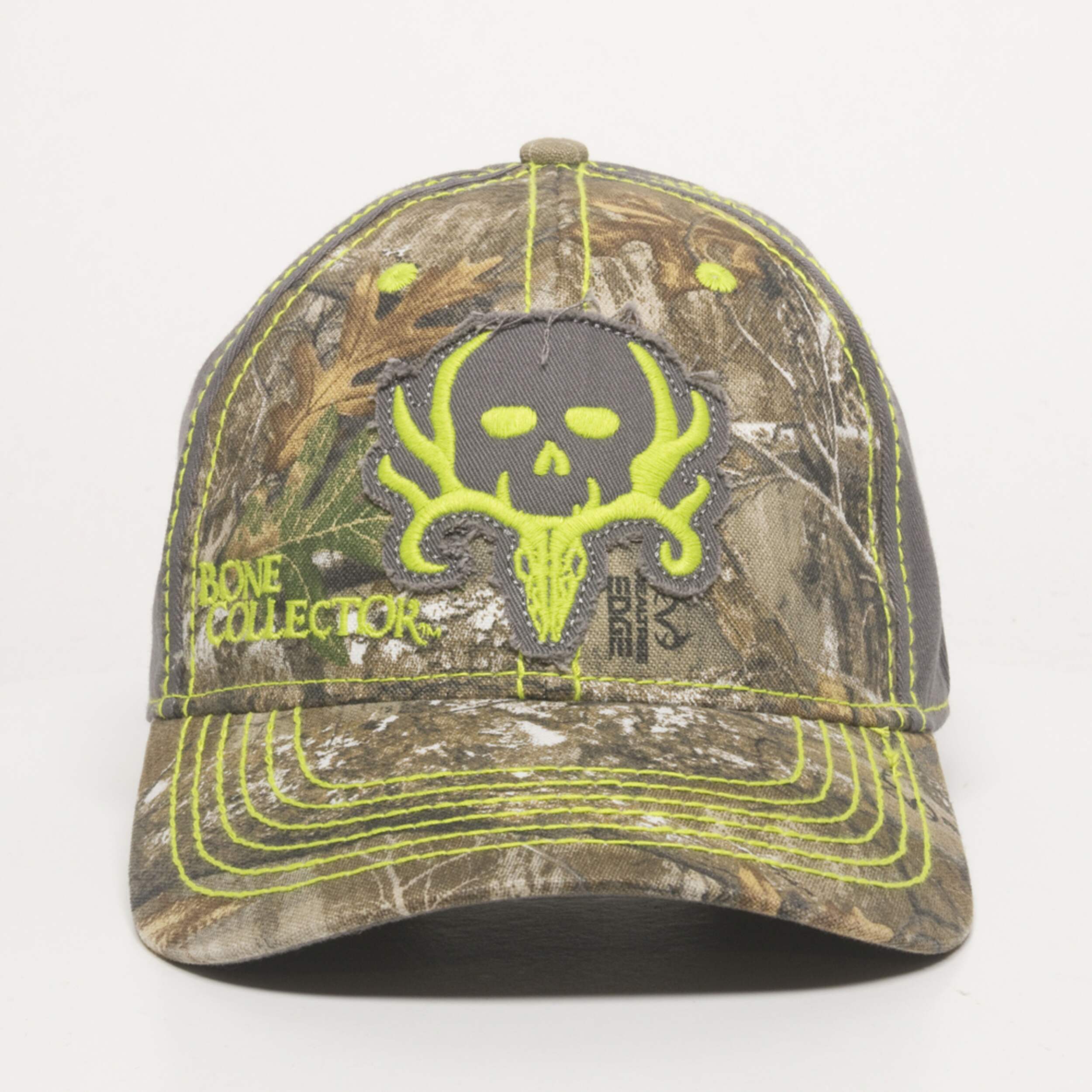 Bone Collector Hunting Baseball CaP with SnaP Closure for Secure Fit, Realtree Edge Camo/Grey
