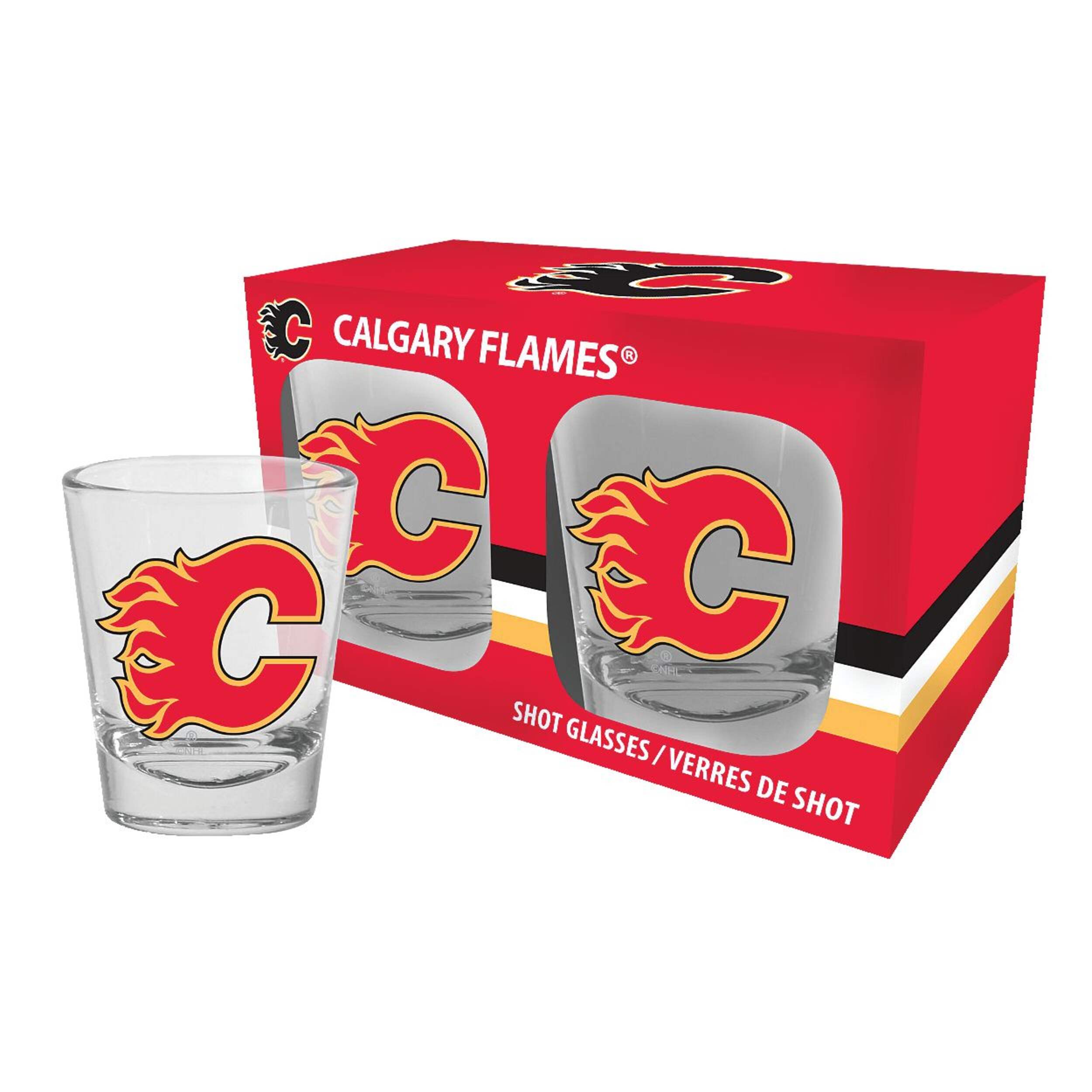 NHL Calgary Flames Shot Glass Set, 2-pk