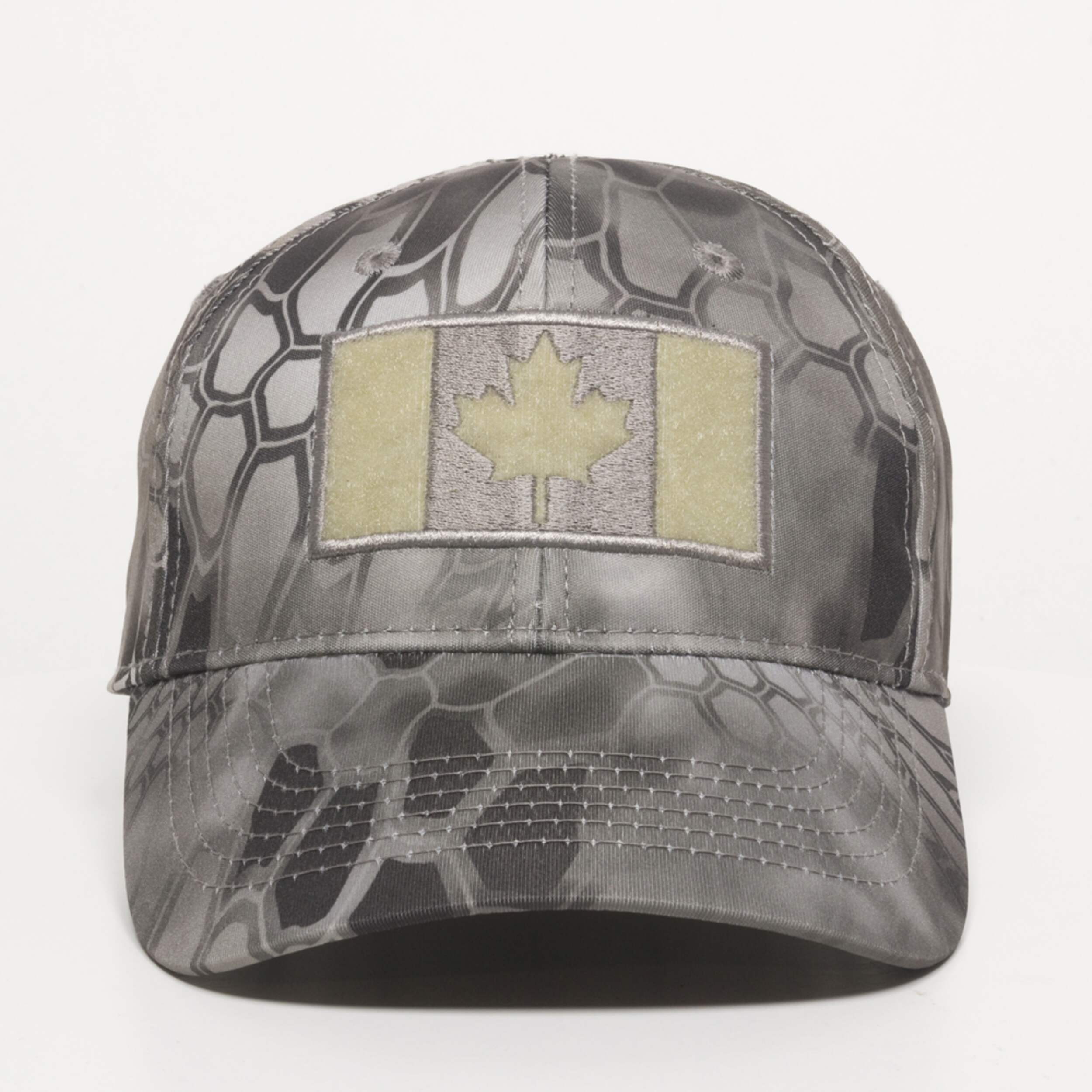 KryPtek Raid Hunting Baseball CaP with Canadian Flag Design, Grey Camo