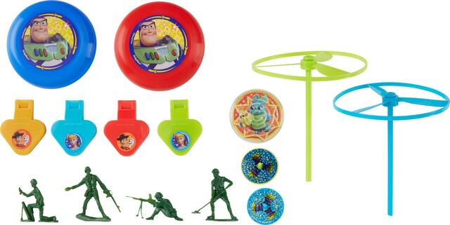 Disney Pixar Toy Story Buzz Lightyear/Forky/Woody Mega Mix Party Favour Pack, Red/Blue/Green, 48-pk, for Birthday/Party Favour