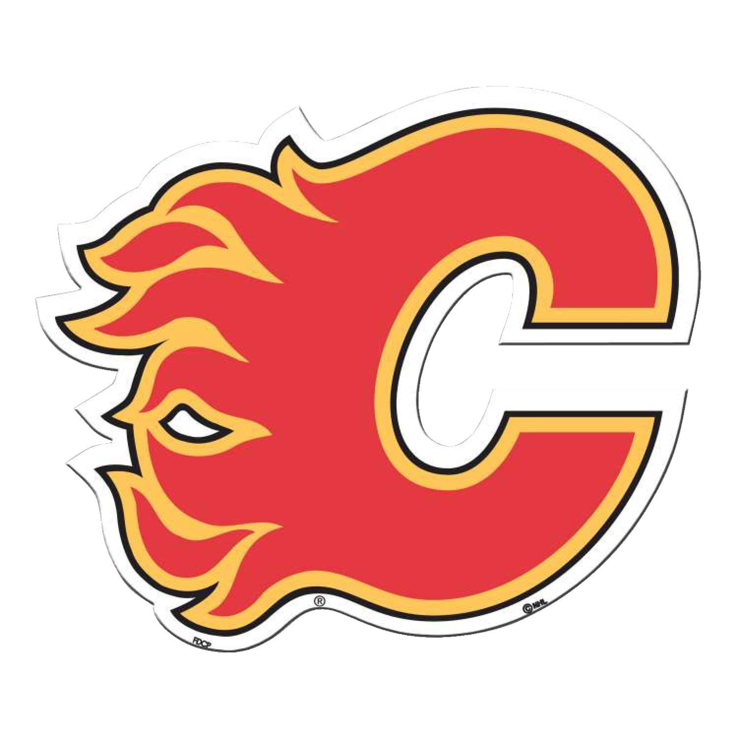 NHL Calgary Flames Hockey Team Crest Magnet, 8-in